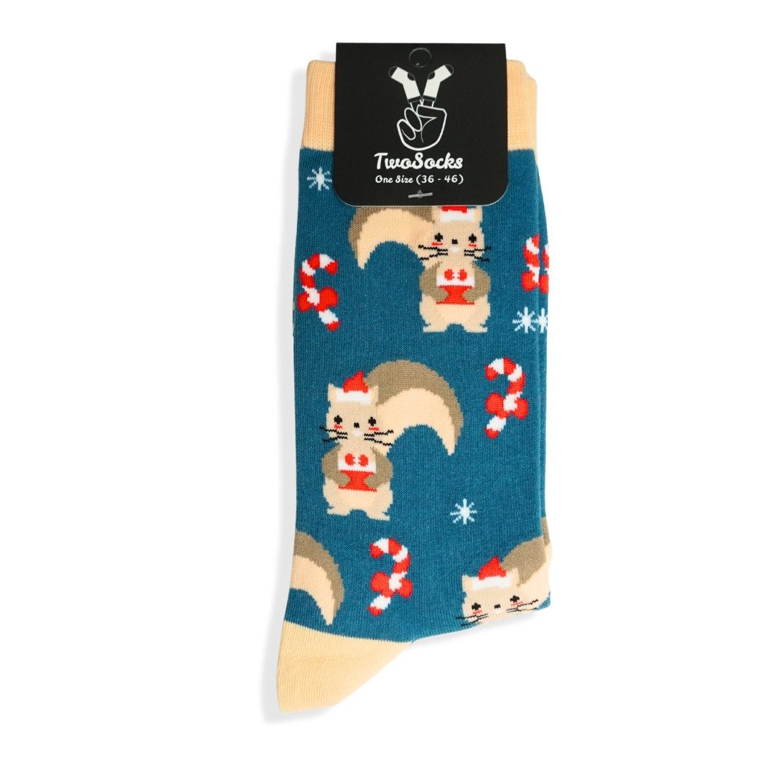 TwoSocks Freizeitsocken Weihnachtssocken lustige Socken für Weihnachten, Einheitsgröße