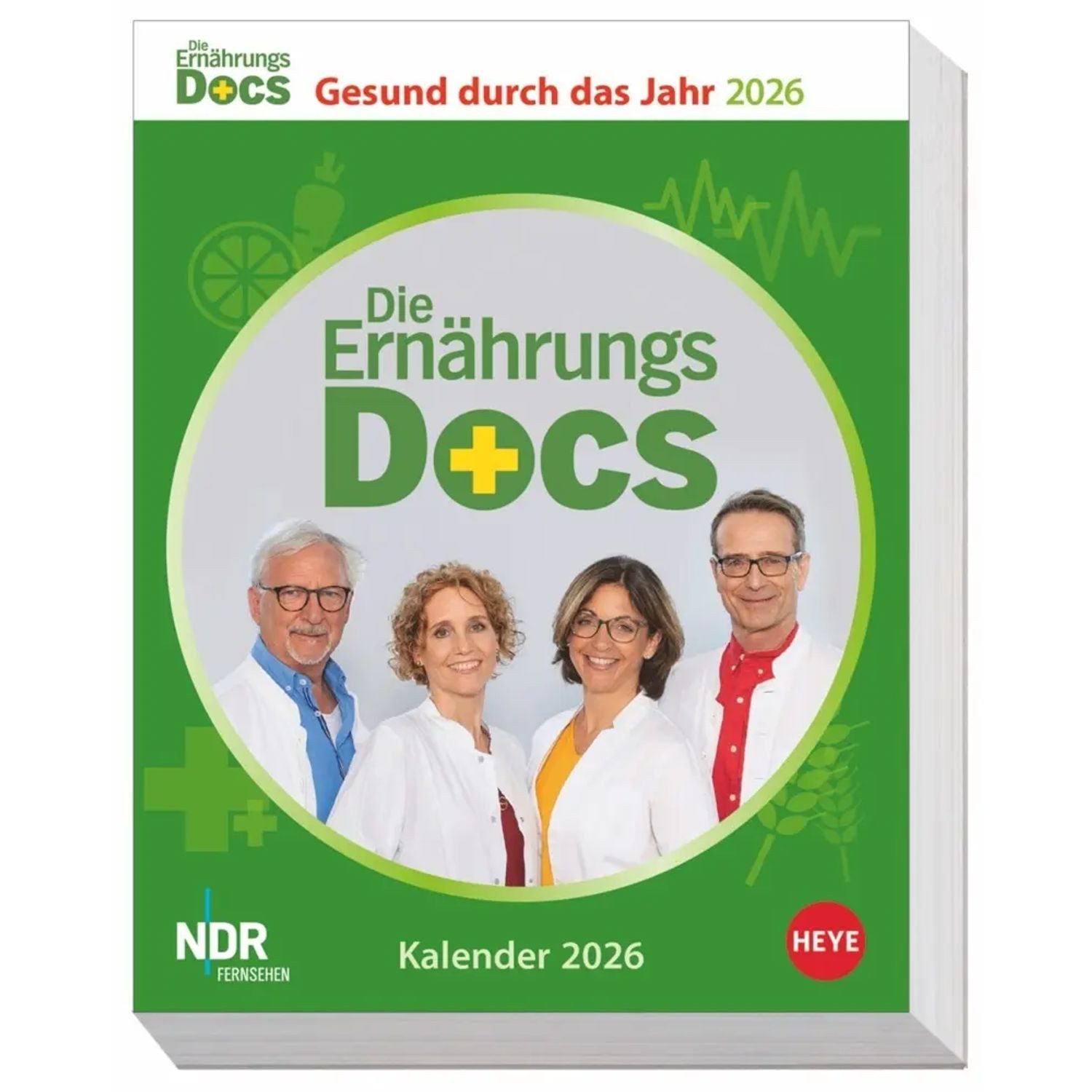 HEYE Abreißkalender Die Ernährungs-Docs - Gesund durch das Jahr Tagesabreißkalender 2026