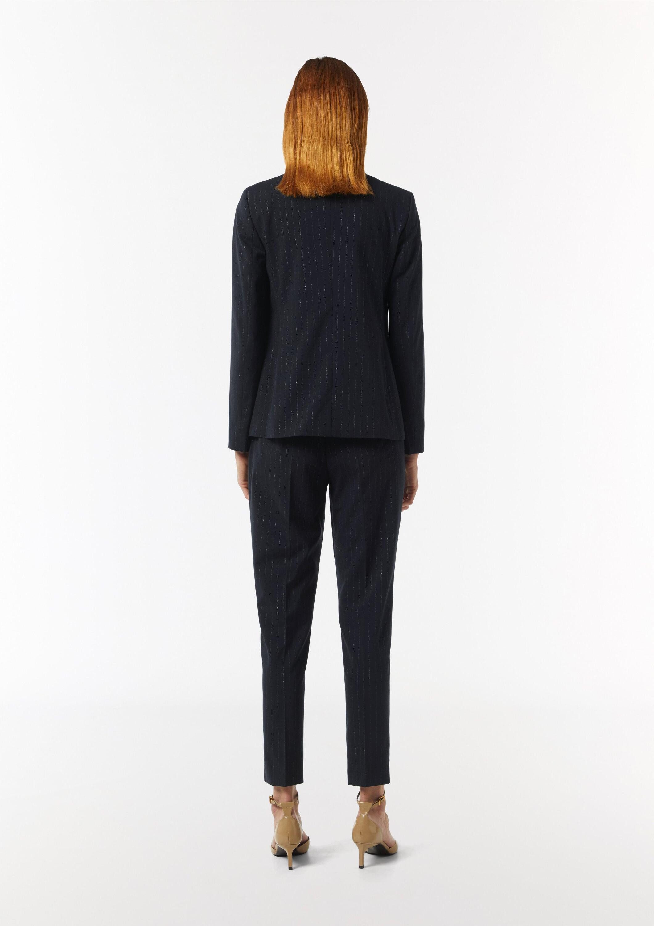 comma Jackenblazer Indoor-Blazer Antaillierter Blazer mit dezentem Gitzergarn