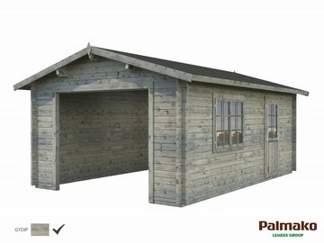 Palmako Garage Holzgarage Roger 19,0 ohne Tor naturbelassen, Einzelgarage aus Holz