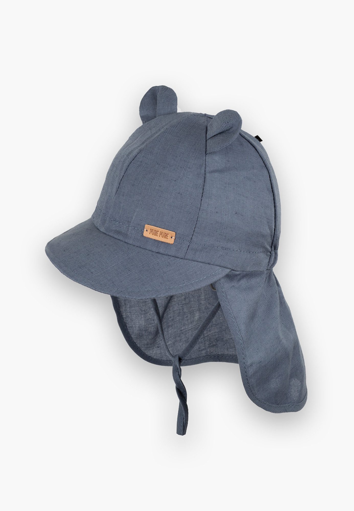 PURE PURE by Bauer Nackenschutz "Öhrchen" Nackenschutz-Mütze Leinen