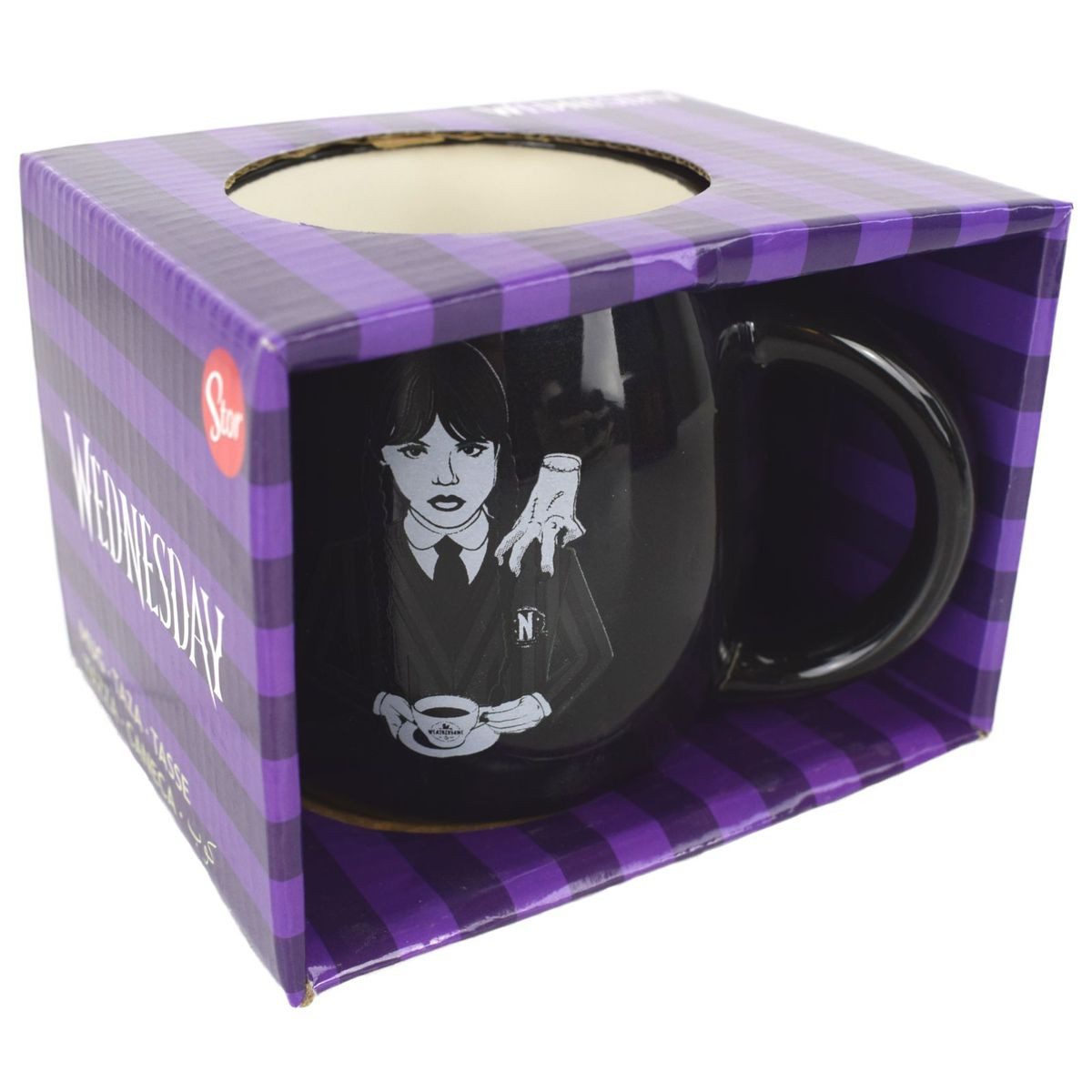 Stor Tasse Tasse Wednesday ca. 380ml aus Keramik, 1-tlg., Keramik, authentisches Design