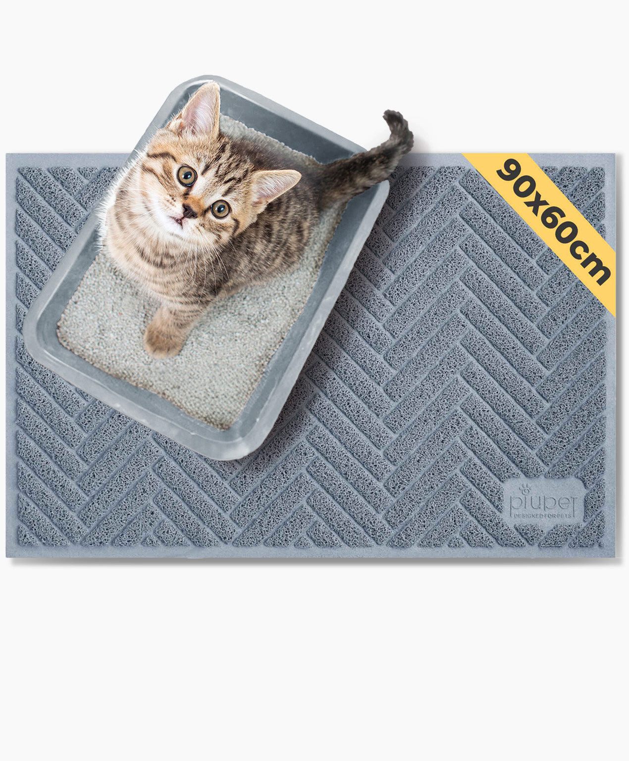 Antirutschmatte Katzenstreu Matte I Katzenmatte Katzenklo I XXL I 90cm x 60cm