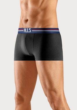 H.I.S Boxershorts (Packung, 5-St) in Hipster-Form mit Streifen und Markenlogo im Bund