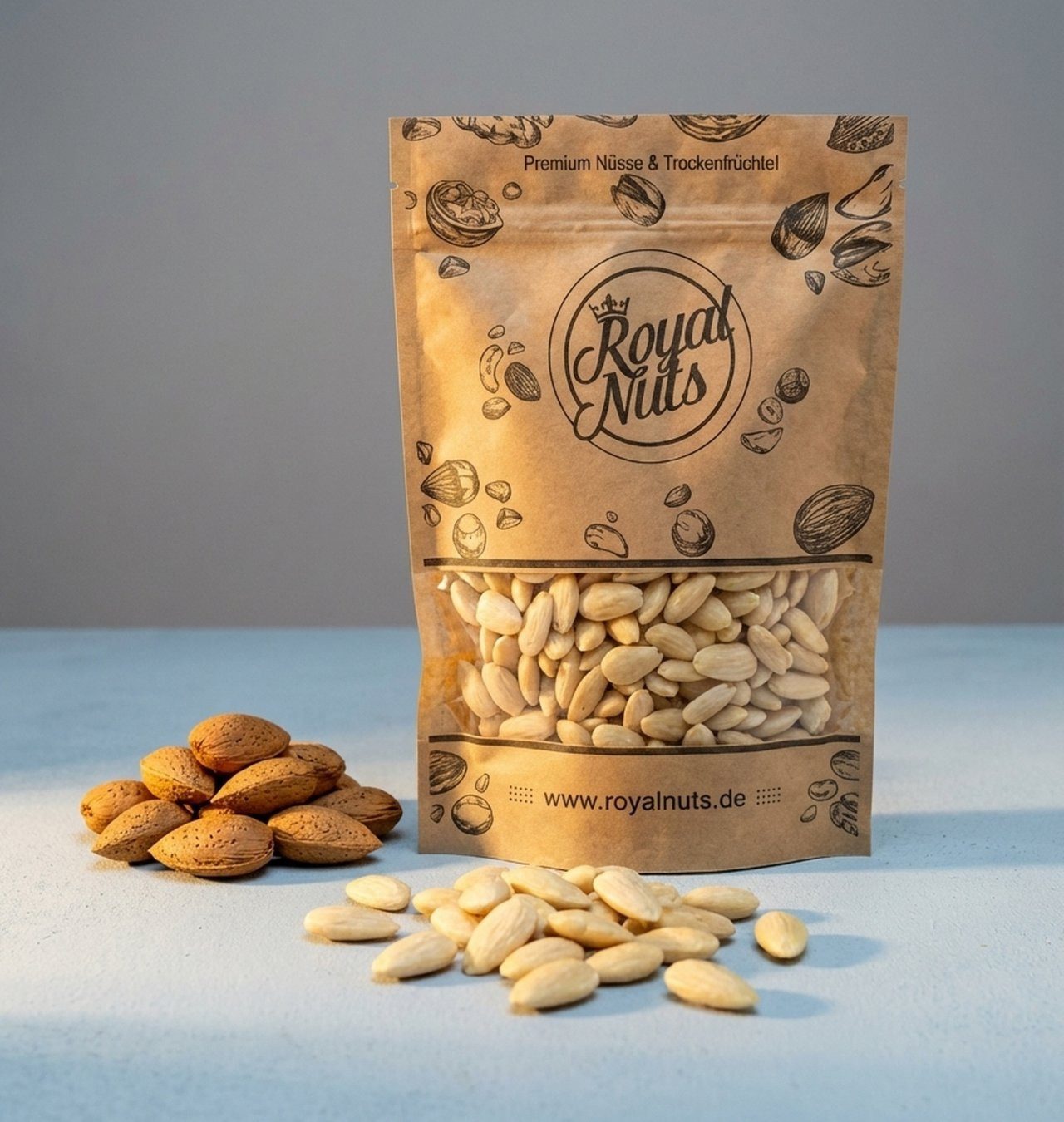 Royalnuts Genuss GmbH Nüsse 500g Blanchierte Mandeln, Royalnuts