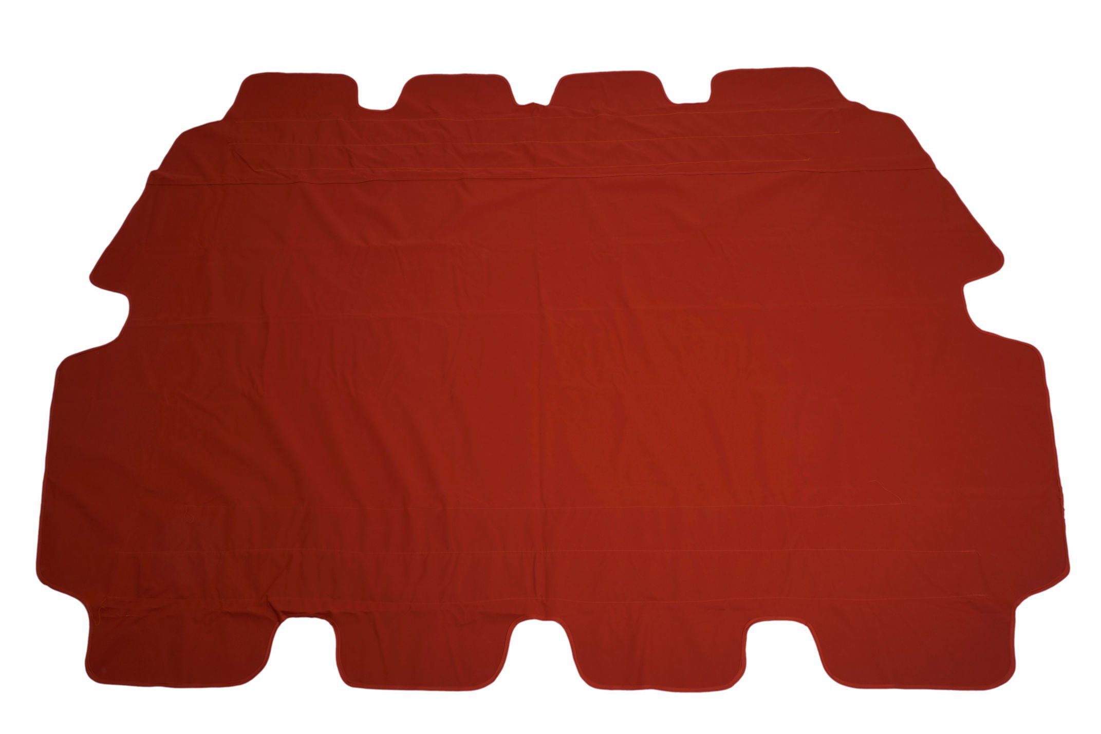 Spetebo Hollywoodschaukelersatzdach Ersatzdach für Hollywoodschaukel - terracotta, (Einzelteil, 1-tlg., PVC Beschichtung (wasserabweisend), Polyester Sonnendach, Ersatzdach mit Volant (ca. 18 cm)