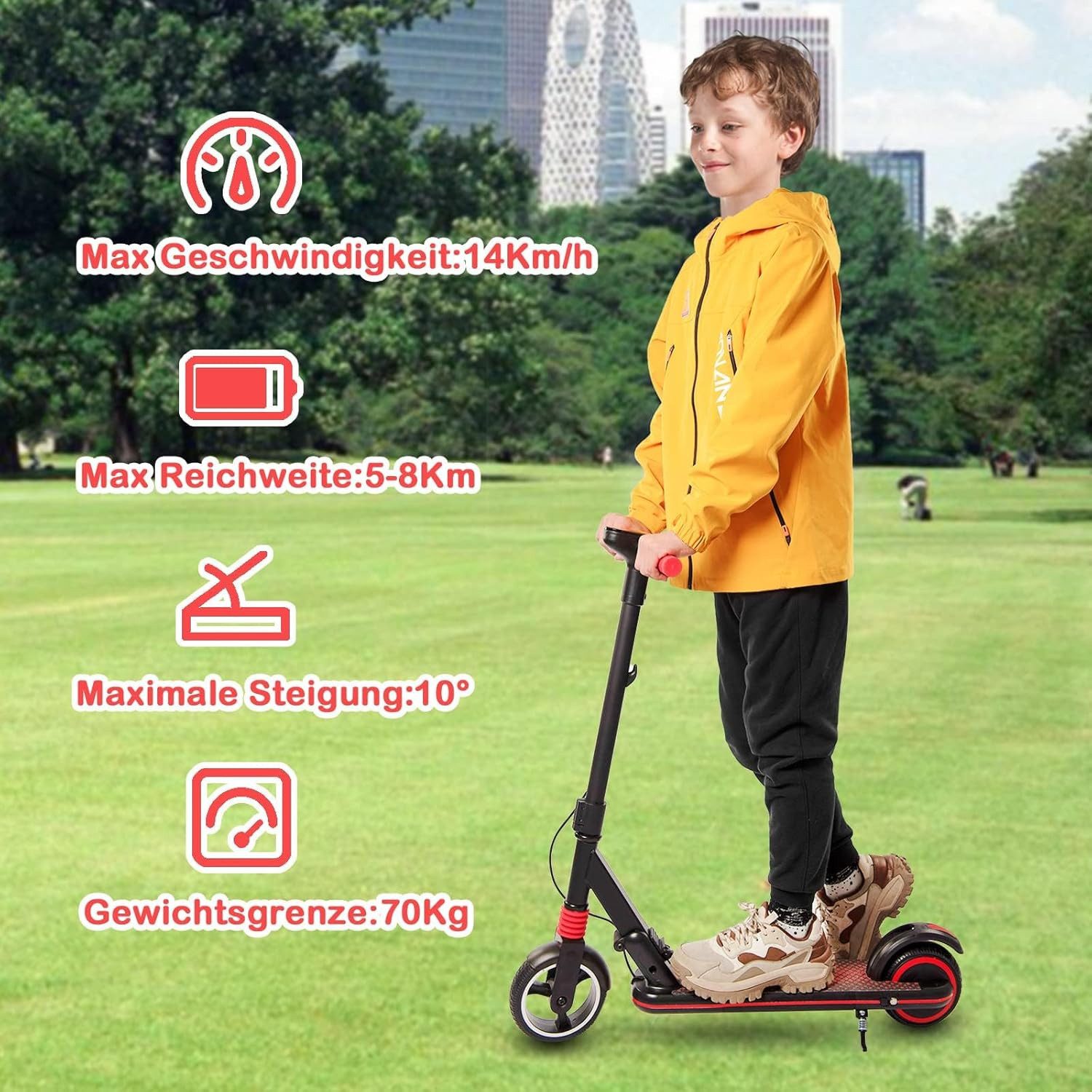 DOTMALL Elektro-Kinderroller S3 mit LED-Anzeige, Faltbarer,Geschenk günstig online kaufen
