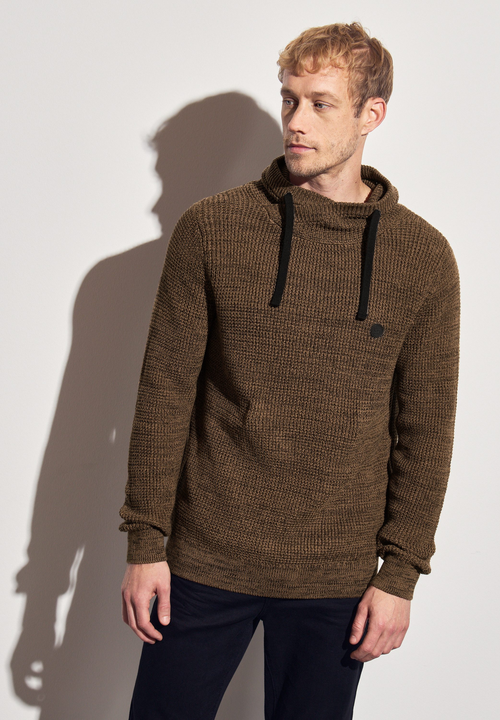 STREET ONE MEN Strickpullover aus reiner Baumwolle günstig online kaufen