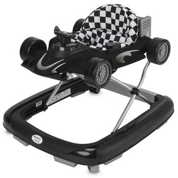 ib style Lauflernhilfe »Little Speedster Babywalker Schwarz«, Lauflernwagen mit Soundeffekten - Abnehmbarer Laufwagen