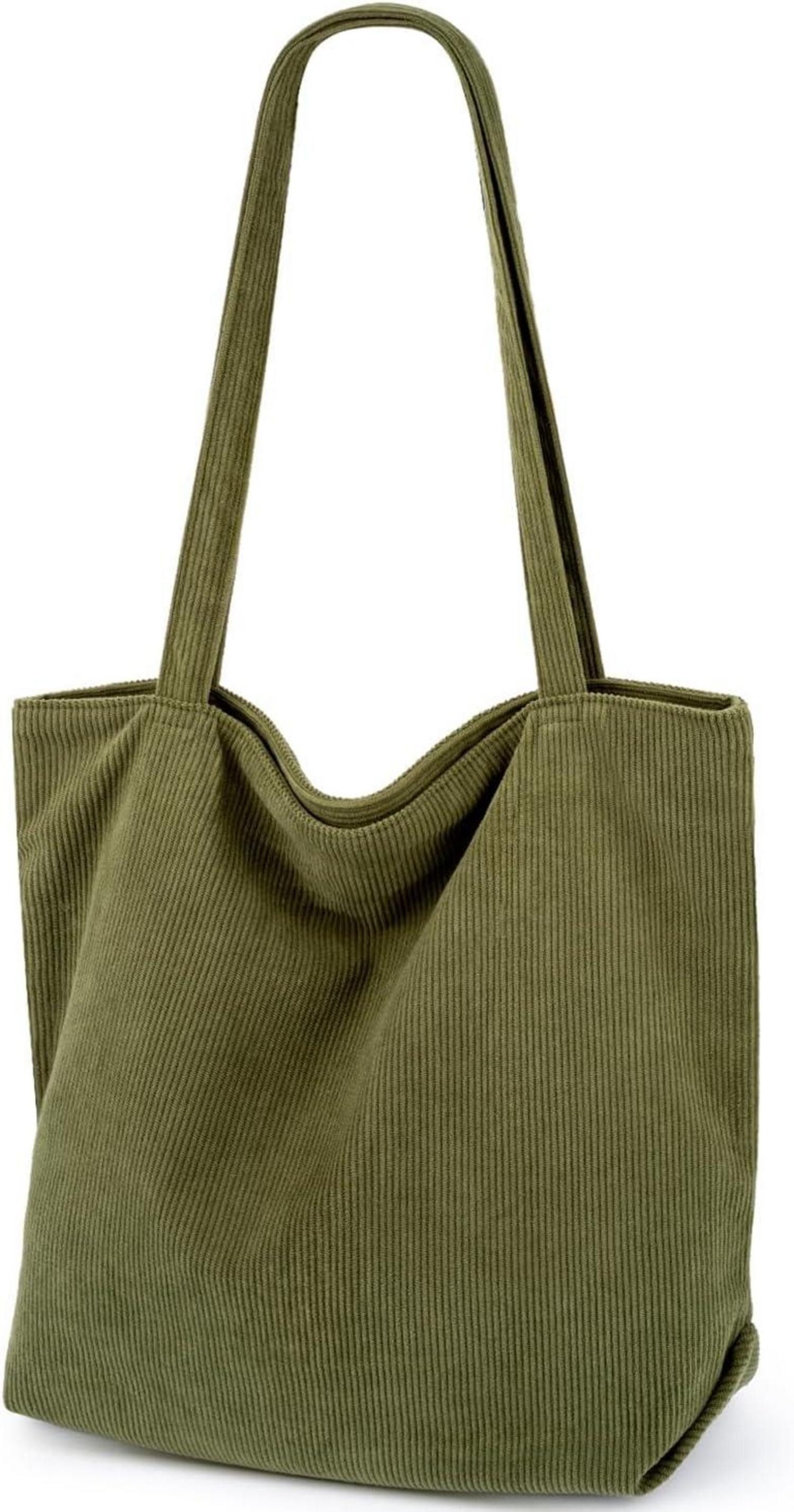 Shopper Cord Uni Shopper Damen Beige Handtasche Groß mit Reißverschluss