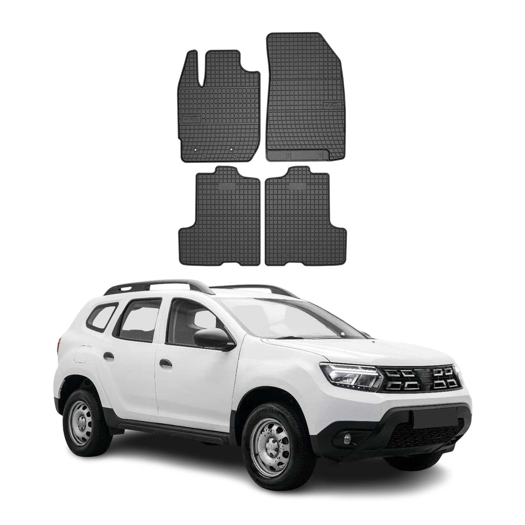 OMAC Auto-Fußmatten für Dacia Duster 2017-2024 Gummimatten Schwarz 4 tlg (4 St), für Dacia Duster 2017-2024 Dacia Duster 2017-2024, Antirutsch,Wasserfest,Einfache Installation