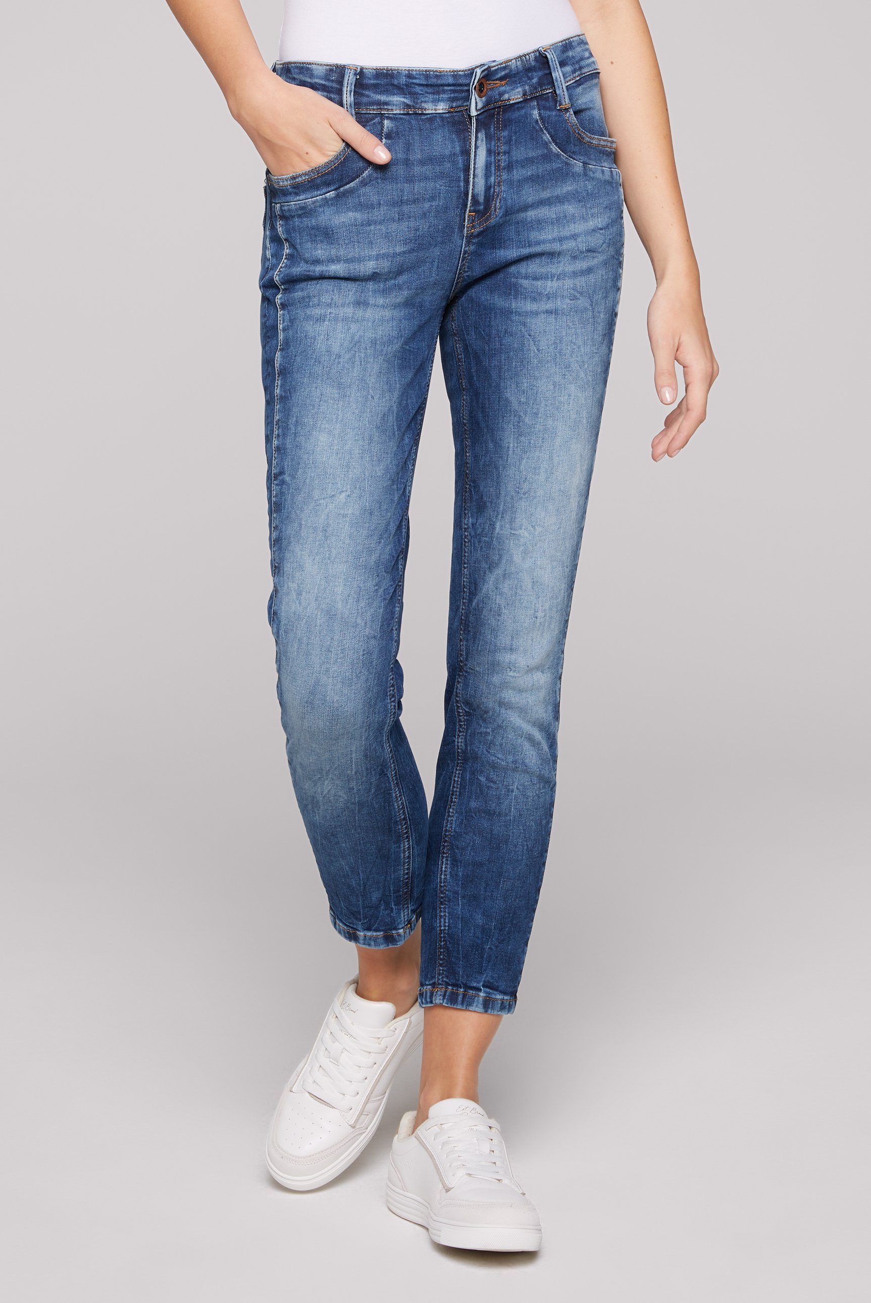 SOCCX Regular-fit-Jeans mit normaler Leibhöhe