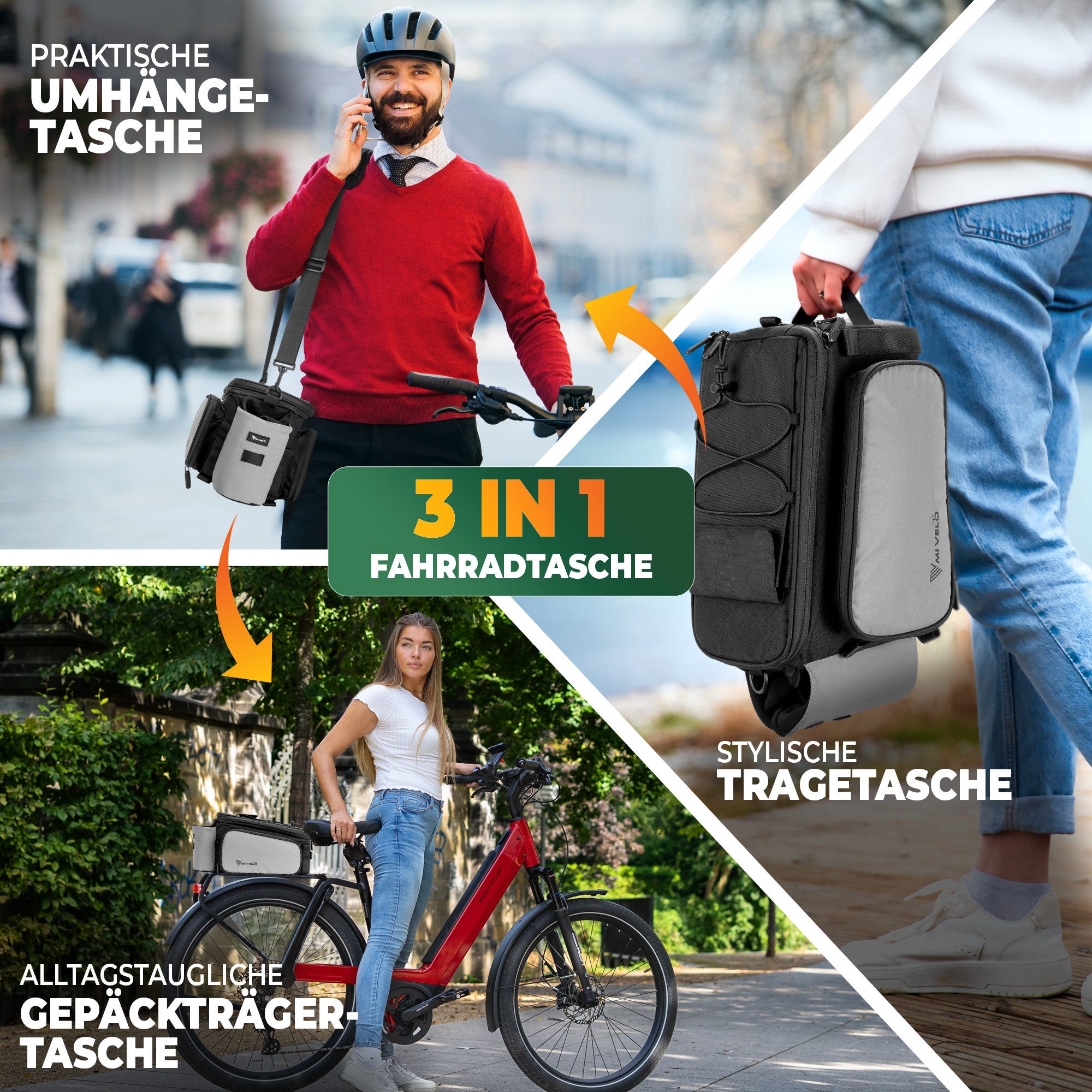 MIVELO Fahrradtasche, wasserabweisend