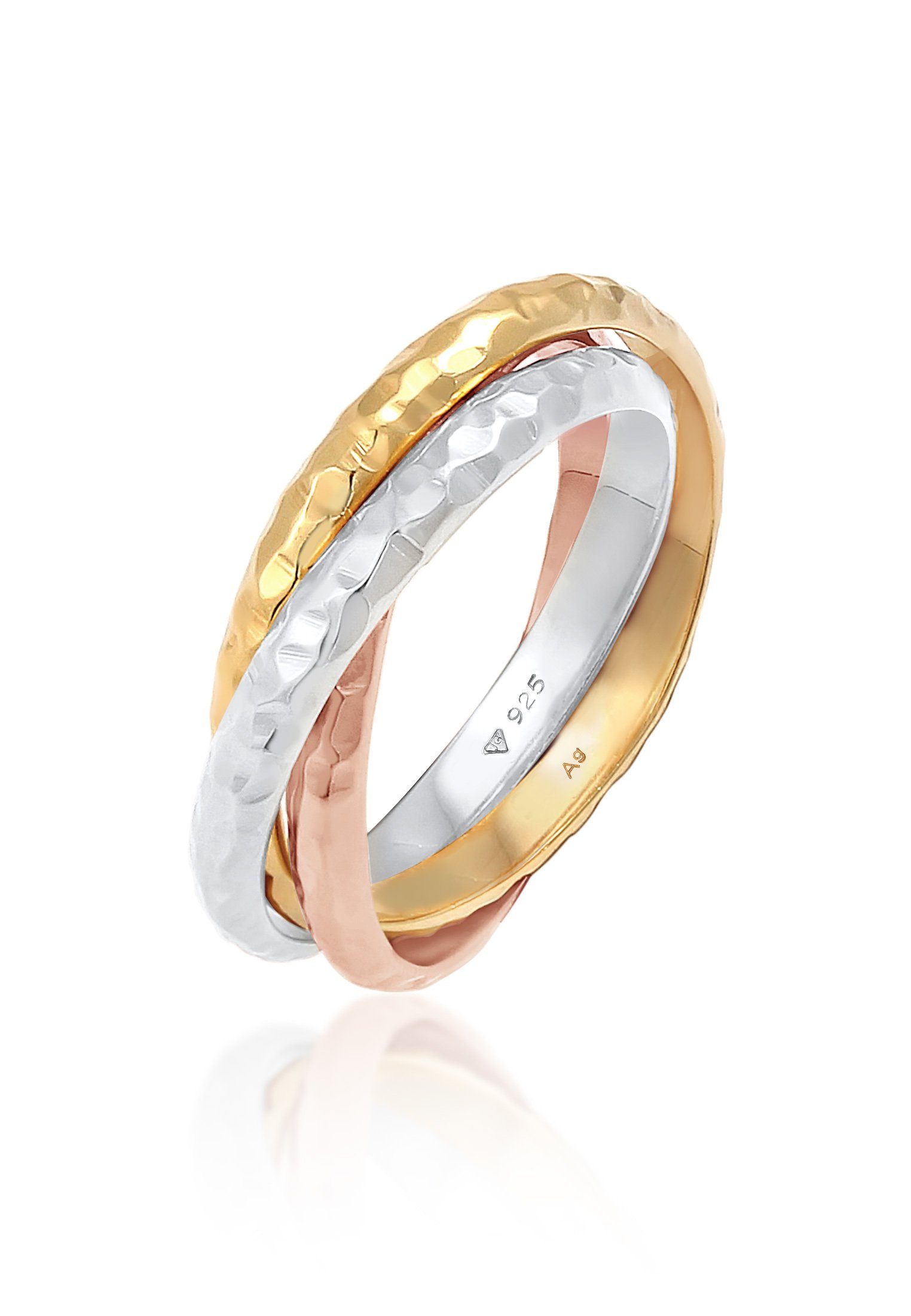 Elli Fingerring Wickelring Trini Klassik Gehämmert günstig online kaufen