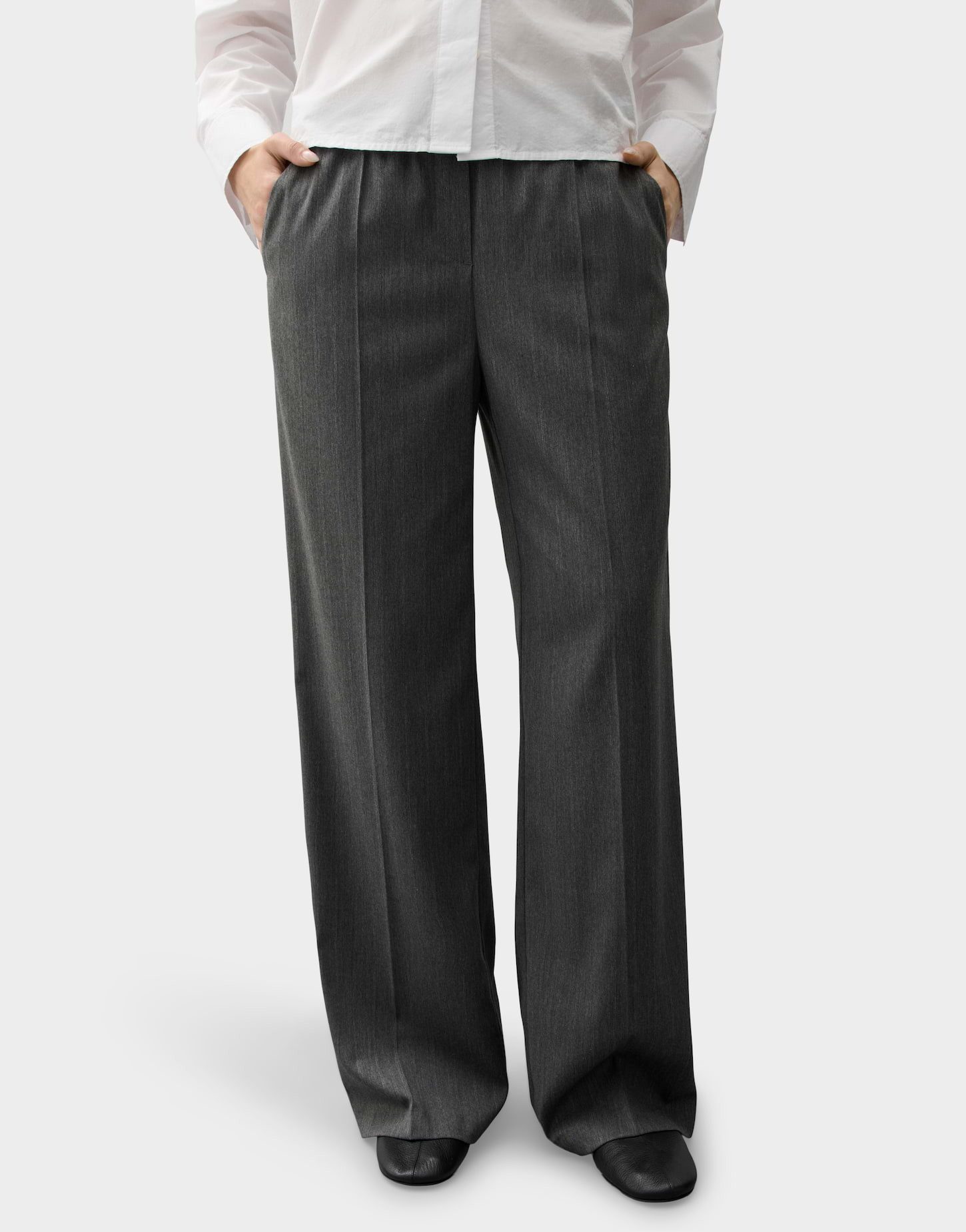 OPUS PANTS Stoffhose MUCIA SMOOTH Wide Leg Pants mit Komfortbund