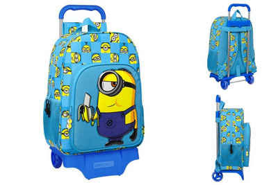 Minions Rucksack Minions Kinder-Rucksack mit Räderntatic Blau 33 x 42 x 14 cm