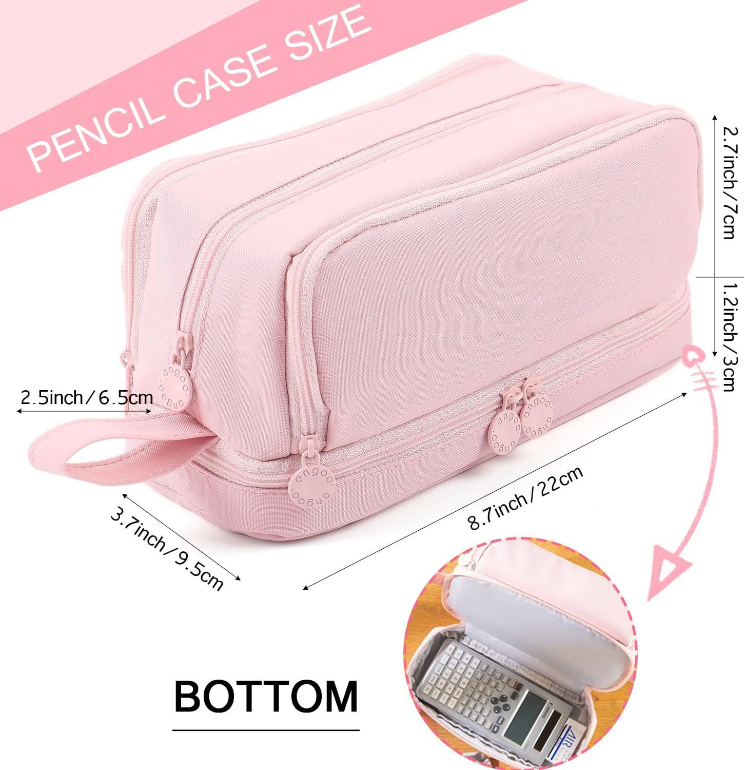 Ferizzia Capybara Schreibwaren Set - Federmäppchen Mit 58 Teilen Für Schule & Büro