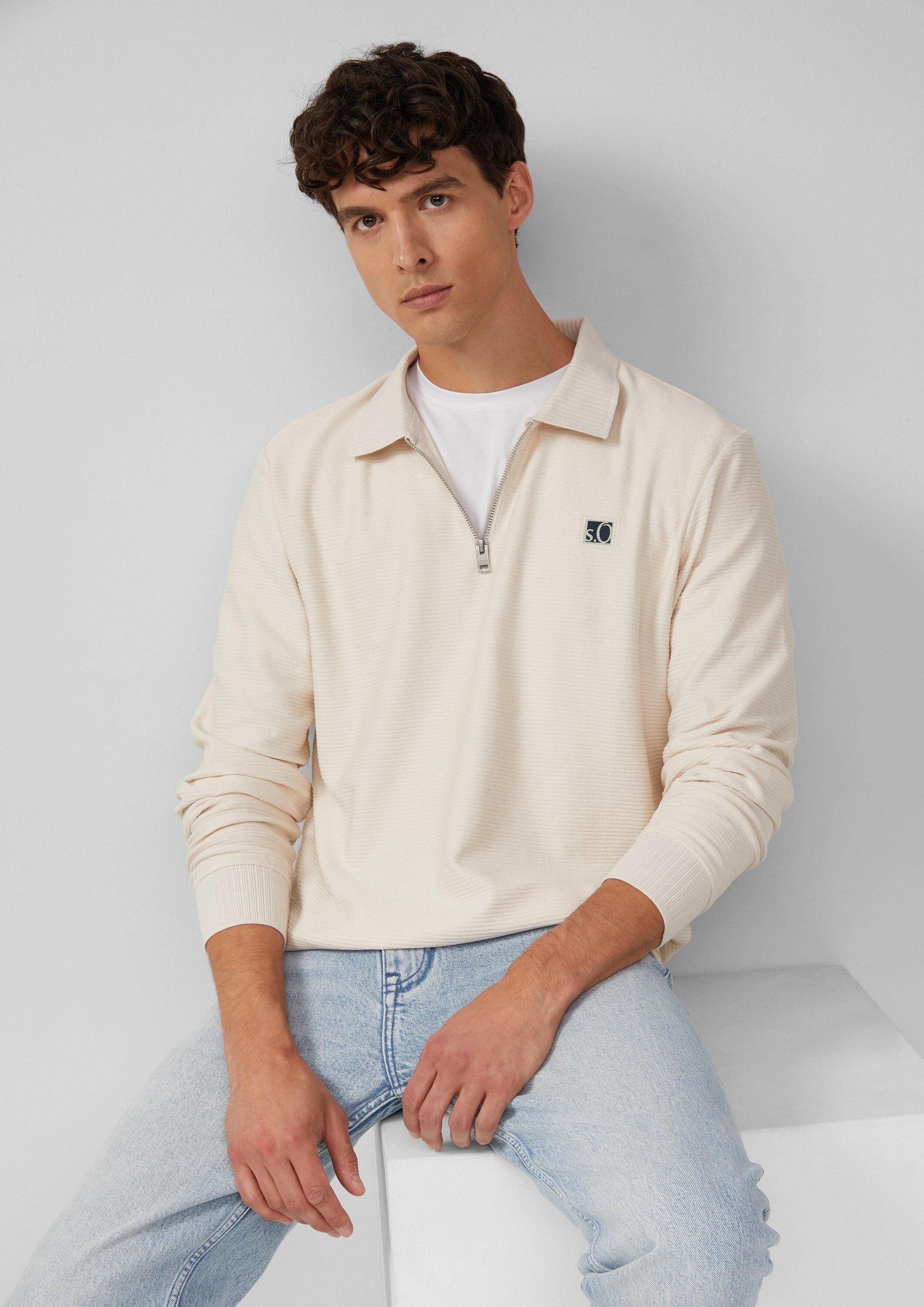 s.Oliver Sweatshirt Sweatshirt Leichtes Baumwoll-Sweatshirt mit Struktur un günstig online kaufen