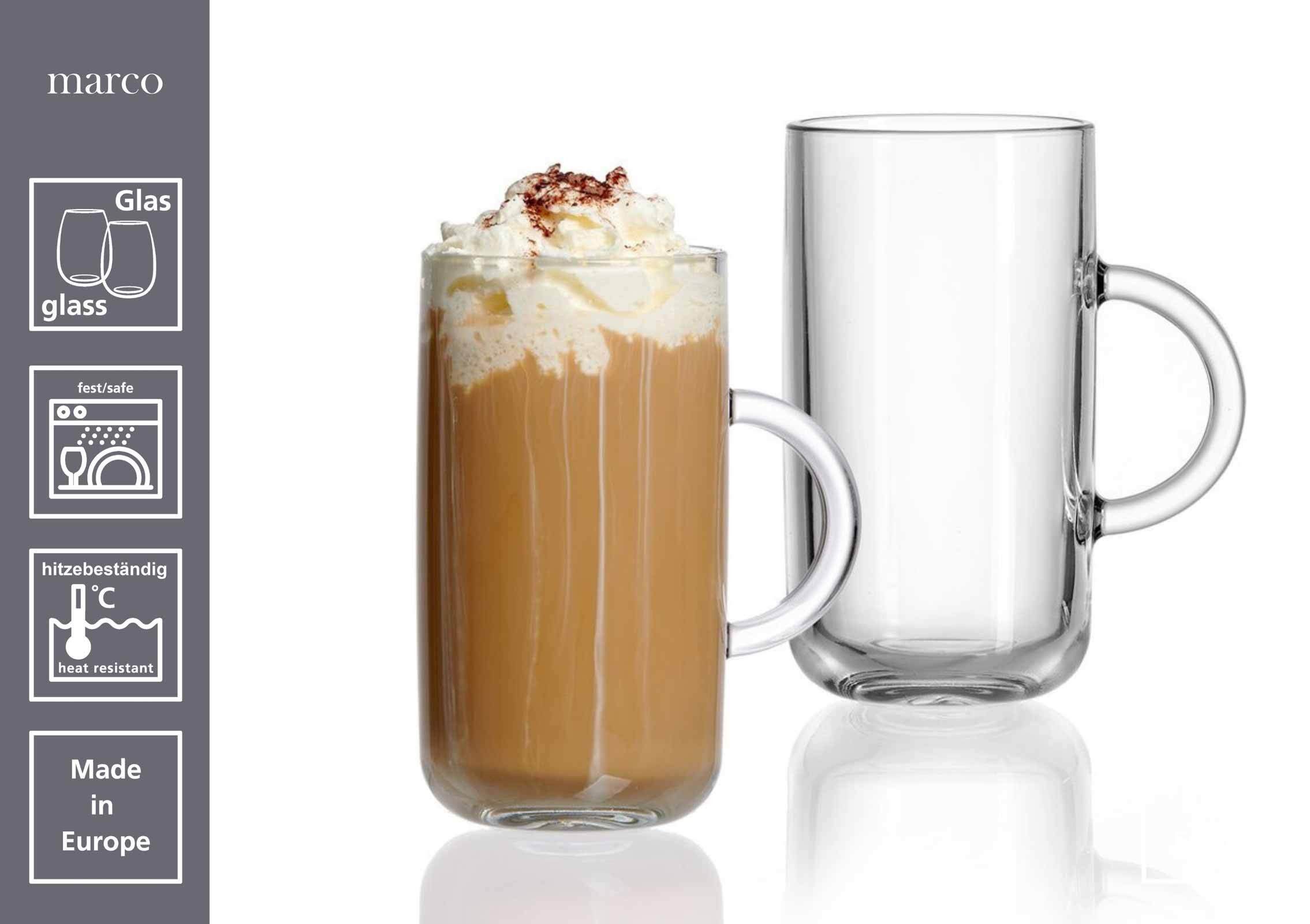 Ritzenhoff & Breker Latte-Macchiato-Glas Marco Latte Macchiato / Glühwein Gläser 270 ml, 120-tlg., Glas