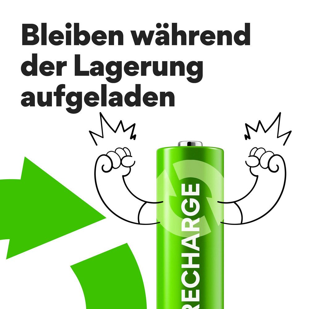 Gp GP Recharge Mignon (AA)-Akku NiMH 2100 mAh 1.2 V 4 St. Batterie