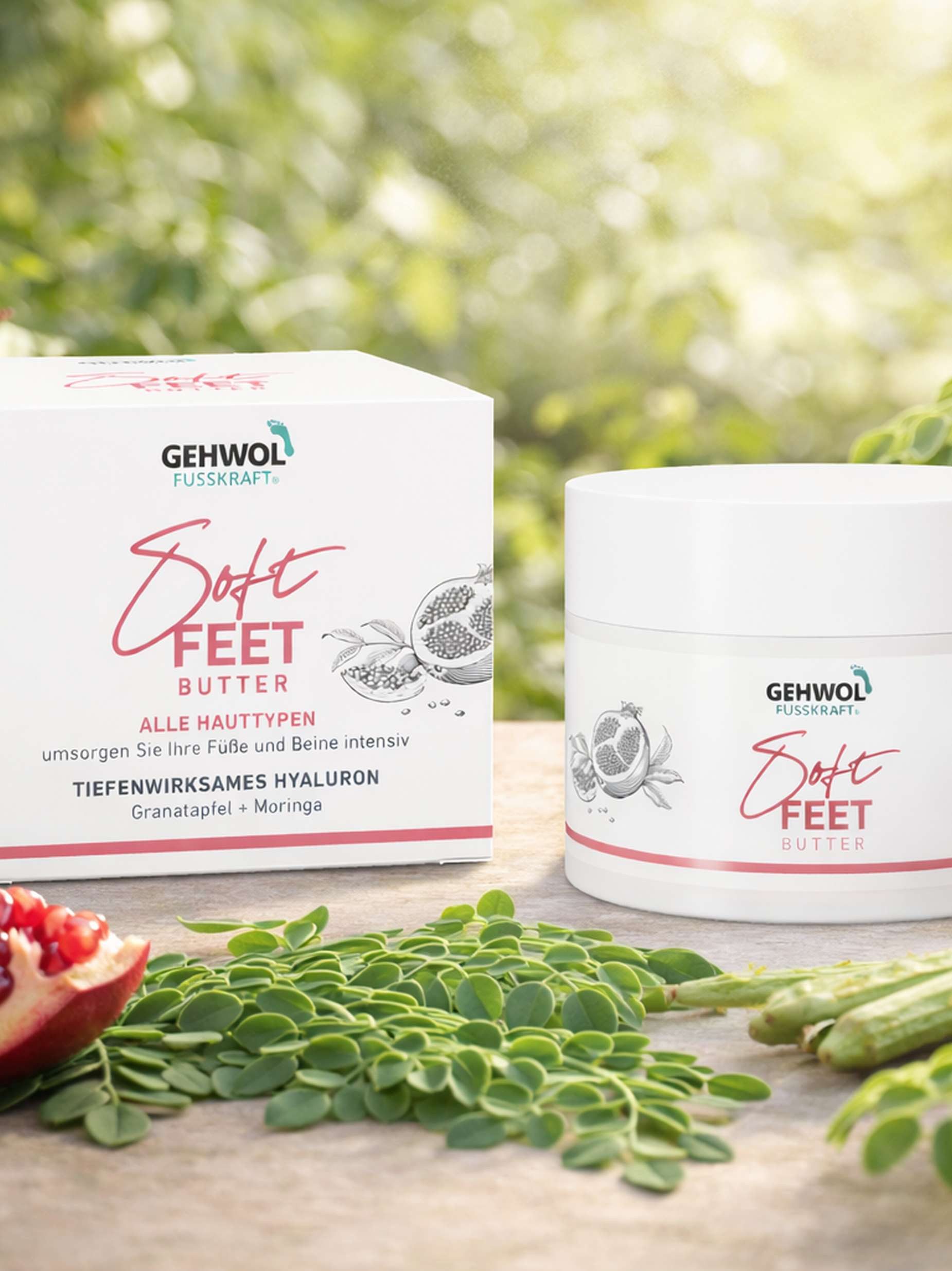 Eduard Gerlach GmbH Fußcreme Soft Feet Butter 100 ml Fußbutter mit Granatapfel Packung