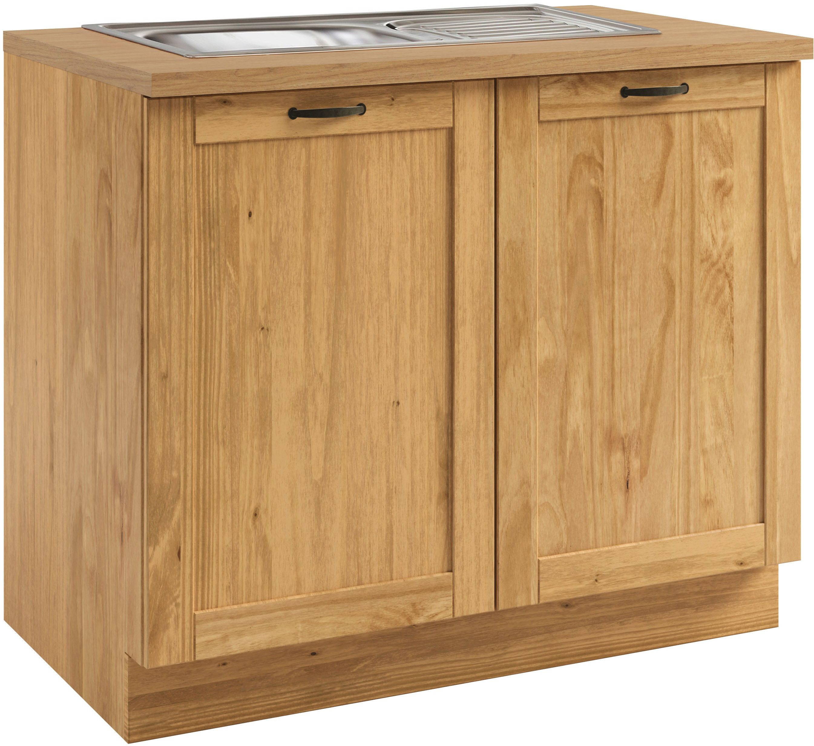 Home affaire Spülenschrank Teramo Breite 100 cm, inkl. Einbauspülbecken