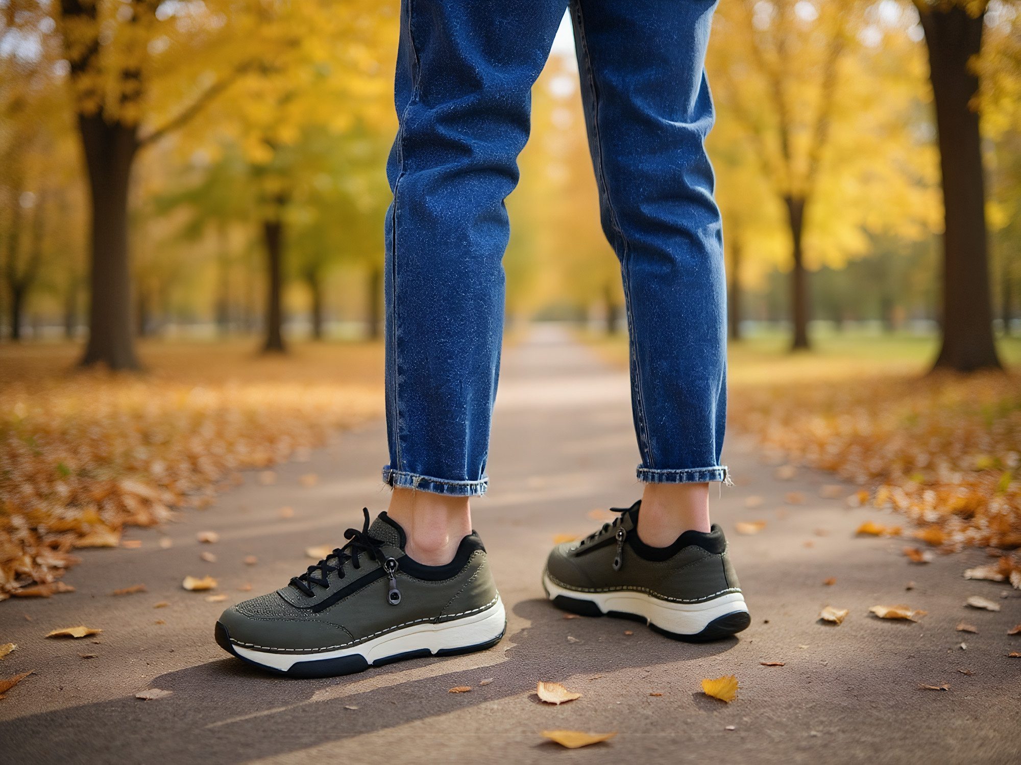 Nowaland Bequeme Damen Freizeitschuhe mit Zierreißverschluss und Schnürung Slipper Komfortschuhe mit flexiblem Laufsohlen-Design