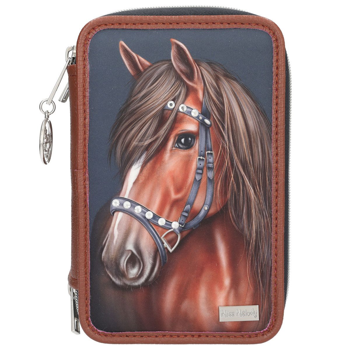 Depesche Federtasche DEPESCHE Miss Melody Federtasche 3fach Luxury Horse