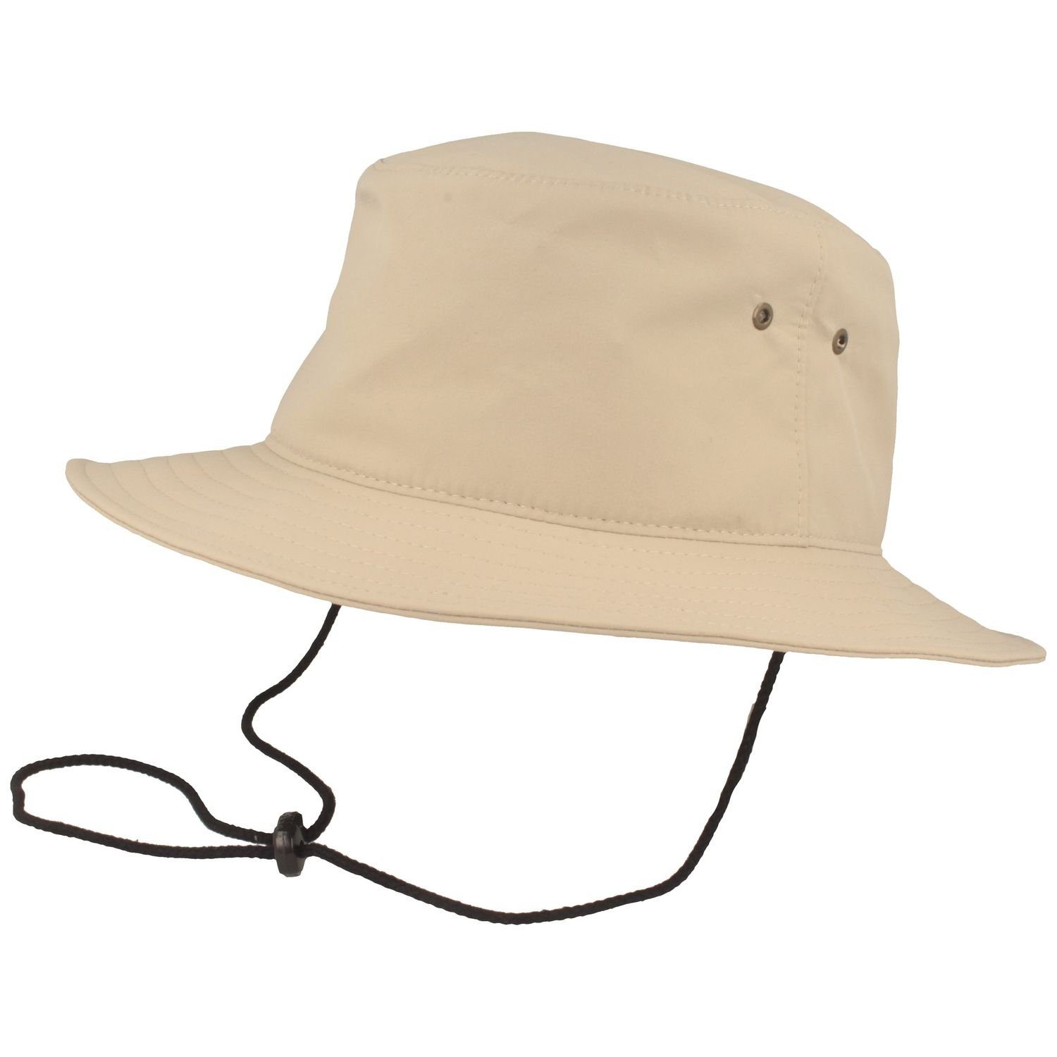 Breiter Fischerhut mit Kinnband und UV-Schutz 40+