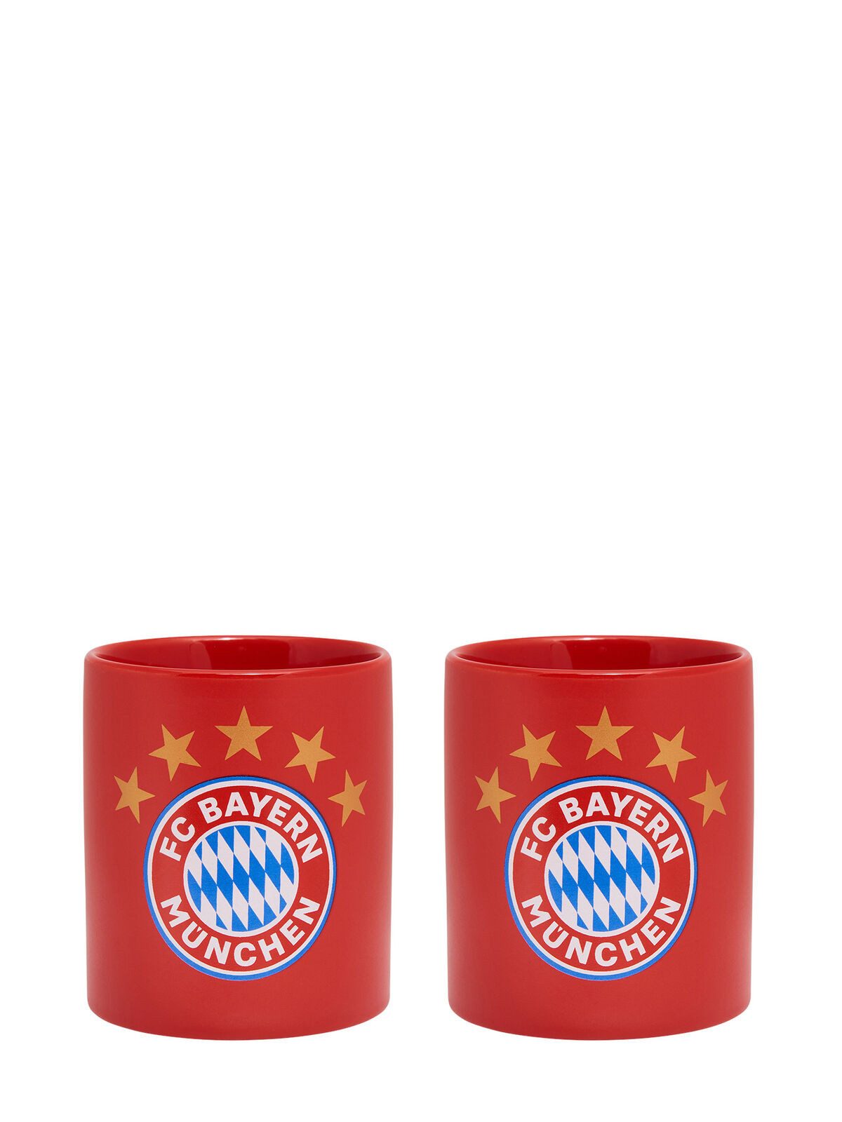 FC Bayern München Tasse FC Bayern München Tasse Logo I Rot I 2er Set I 0,3l I Fußball, Keramik