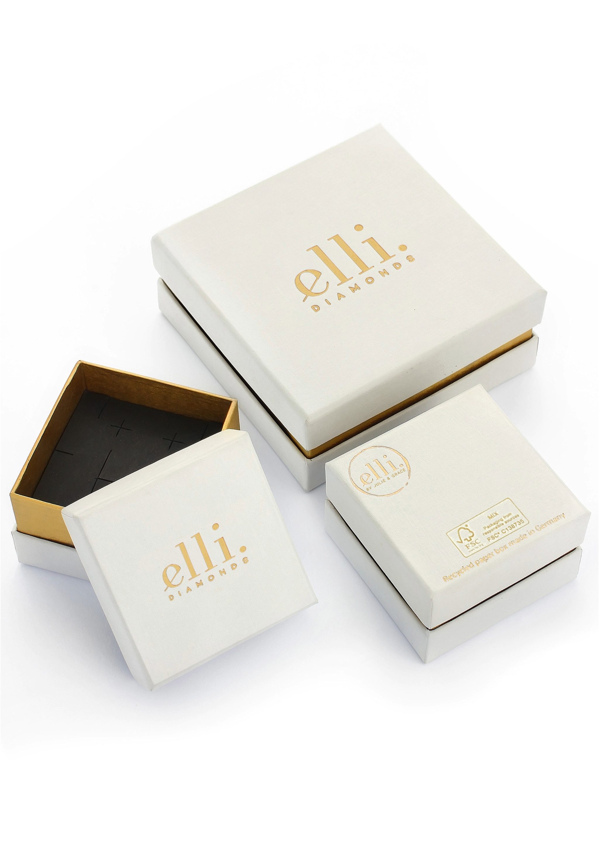 Elli DIAMONDS Diamantring Laborgezüchtete Diamanten Weiß (0.14 ct) 925 Sterling Silber