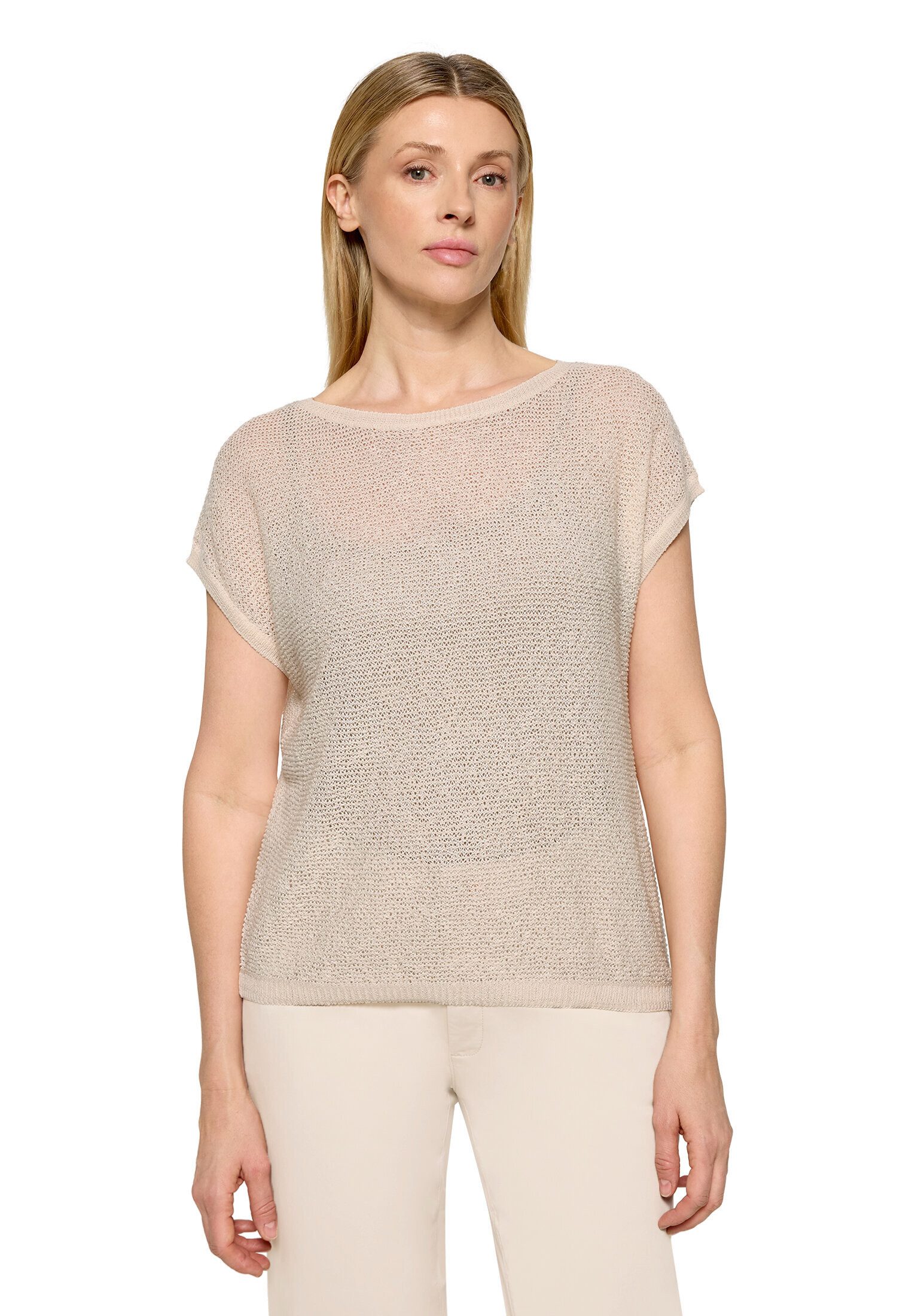 Cartoon Stricktop Damen mit Rundhalsausschnitt