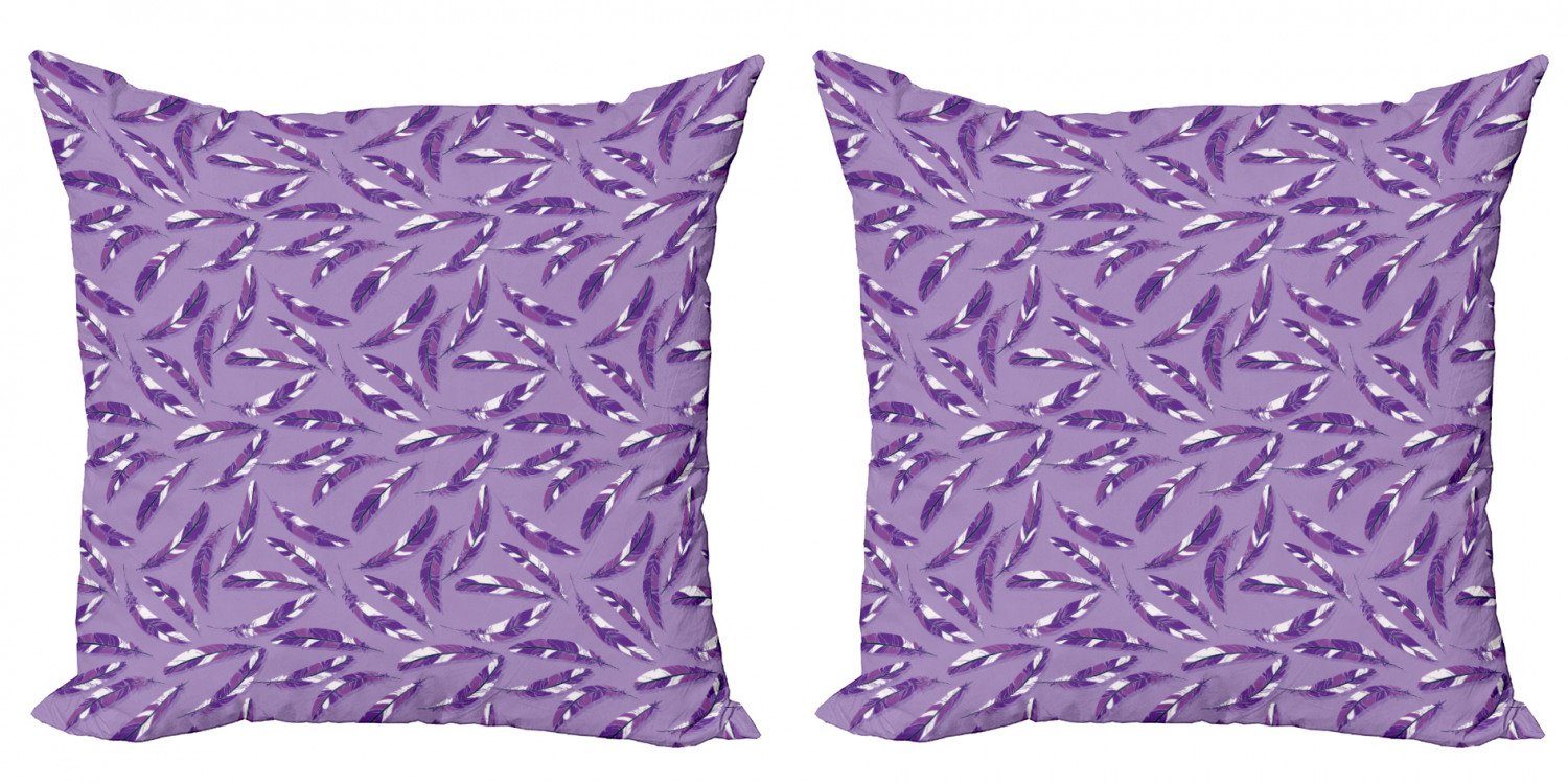 Dunkelviolett Modern Doppelseitiger Kissenbezüge Federn Digitaldruck, (2 Stück), Lilac Abakuhaus Accent Empfindliche