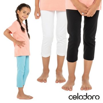 celodoro 3/4-Leggings Celodoro Kinder Leggings (3/4 Capri) - Schwarz 110-116