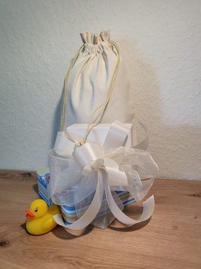 Organzabeutel24 Aufbewahrungstasche 3 Baumwollsäckchen, Stoffbeutel, Geschenkbeutel - creme -, 100% Baumwolle für Adventskalender