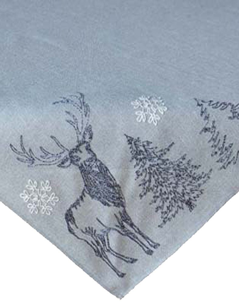 Tischdecke Mitteldecke Weihnachten Stickerei 85x85 festliche Weihnachtstischdeck