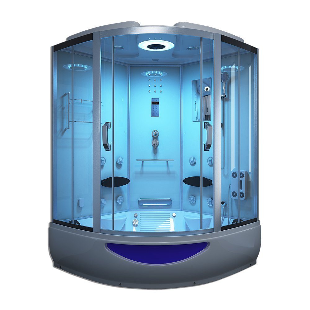 HOME DELUXE Dampfdusche EXCLUSIVE - Weiß, BxT: 150x150 cm, Einscheibensiche günstig online kaufen