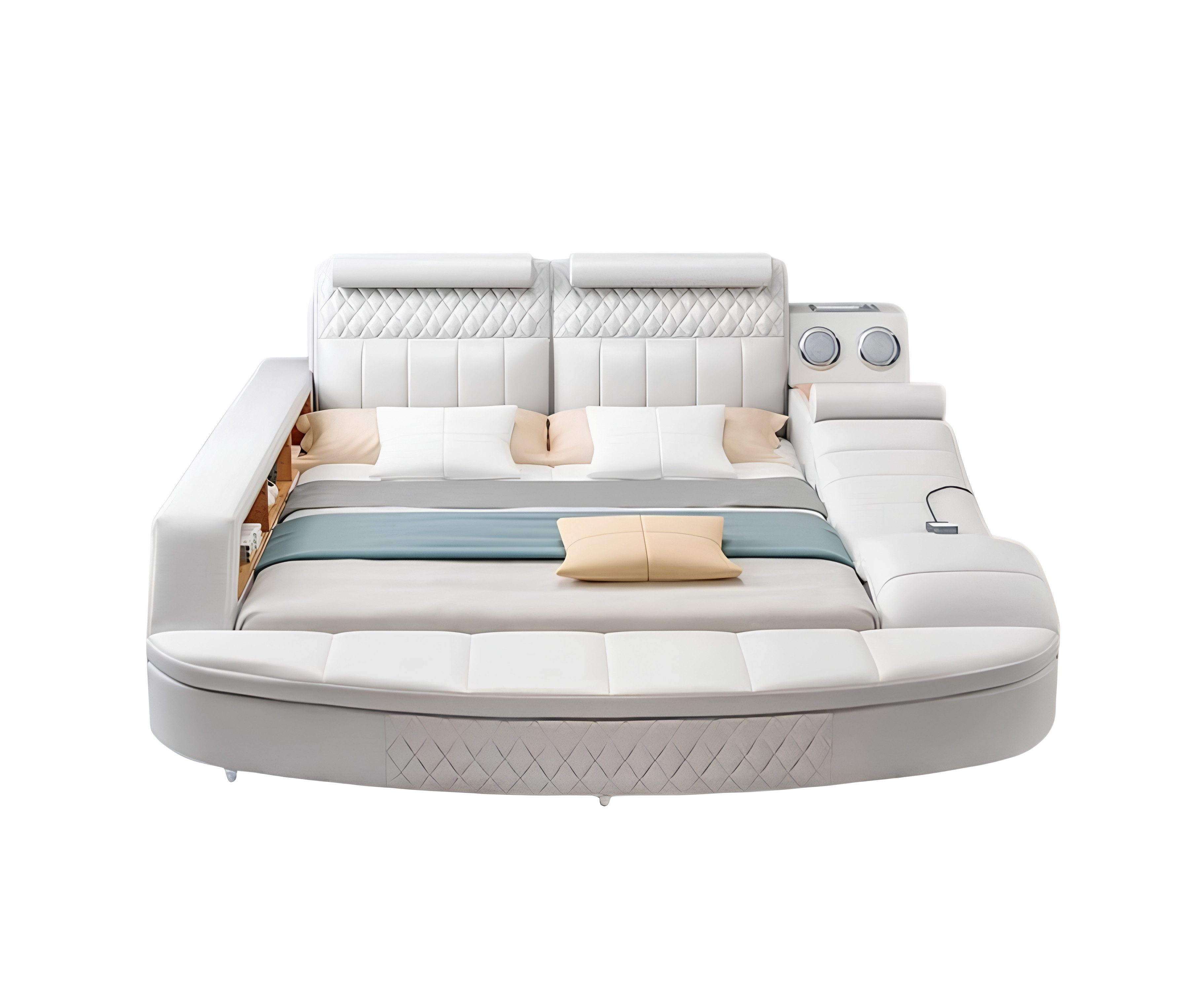 JVmoebel Multimediabett Polsterbett mit Stauraum und modernem Design für das Schlafzimmer (1-tlg), Made in Europa