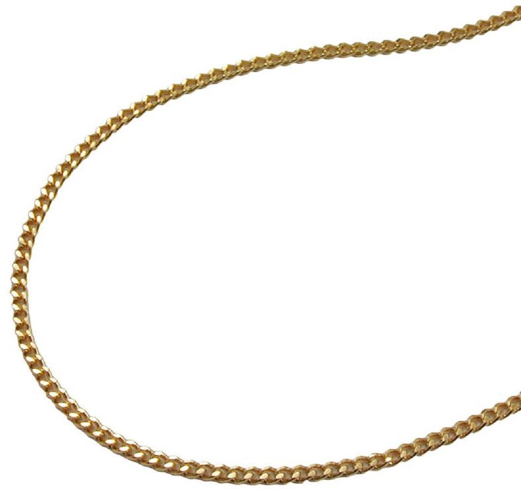 Kette ohne Anhänger Kette Flachpanzer 1,3 mm vergoldet AMD 60 cm kl. Schmuckbox