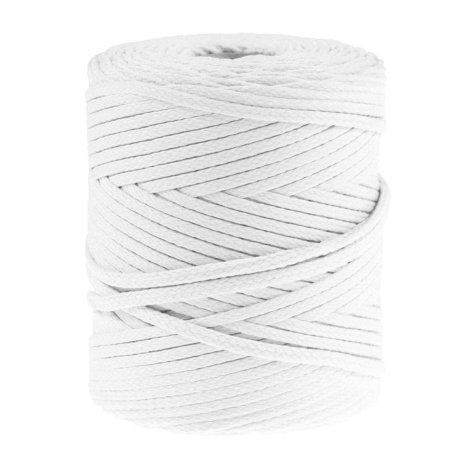 maDDma 100m Polyester-Schnur Kordel 4mm Seil, weiß