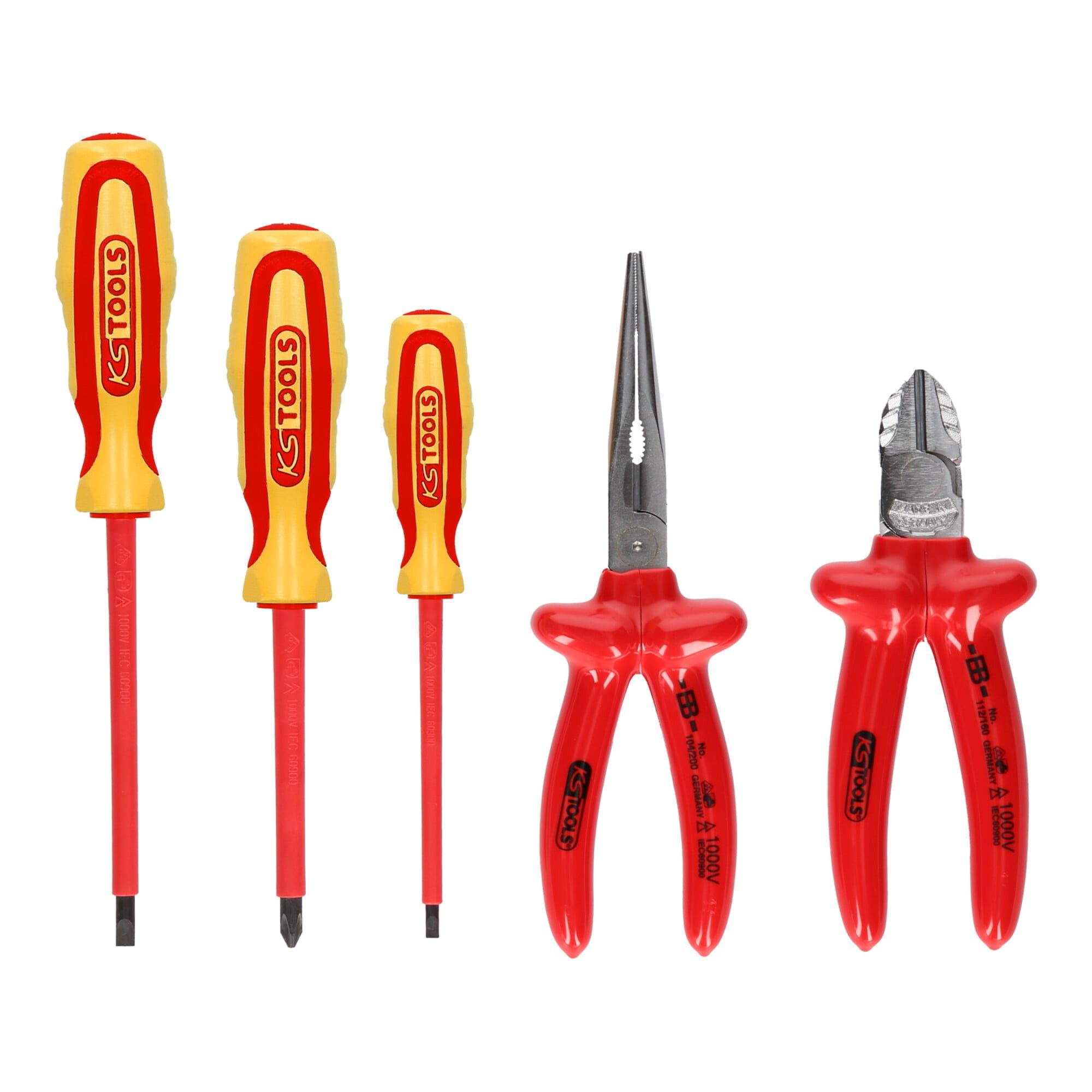 KS Tools Zangenset KS Tools ERGOTORQUE VDE Zangen- und Schraubendreher-Satz, 5-teilig Var