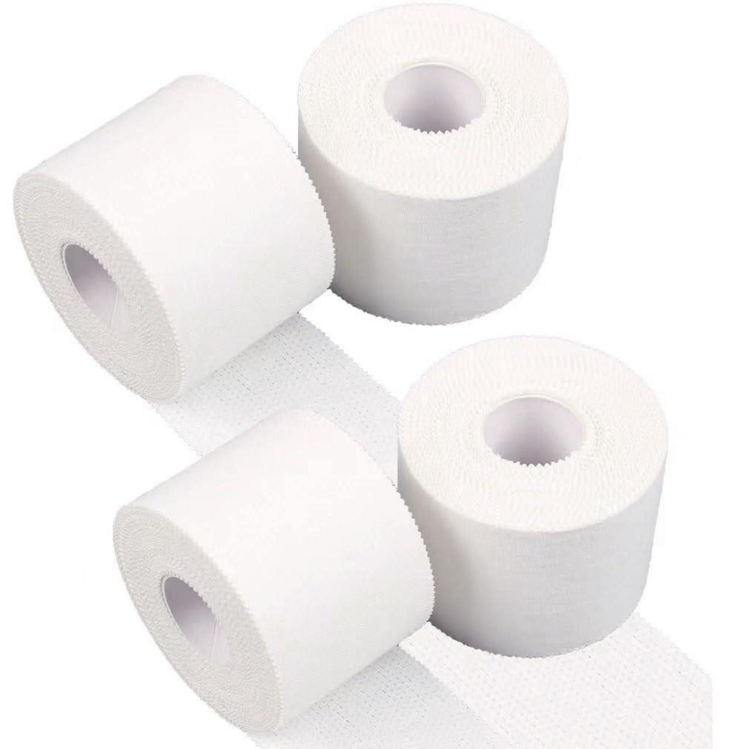 LuxusKollektion Kinesiologie-Tape Sporttape Selbstklebend Handball Fußball 4 Rollen 3,8 cm x 10 m Weiß