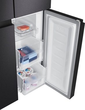 Hanseatic Multi Door HCDC18080CWDBI, 180 cm hoch, 79 cm breit, NoFrost, Wasserspender, Display