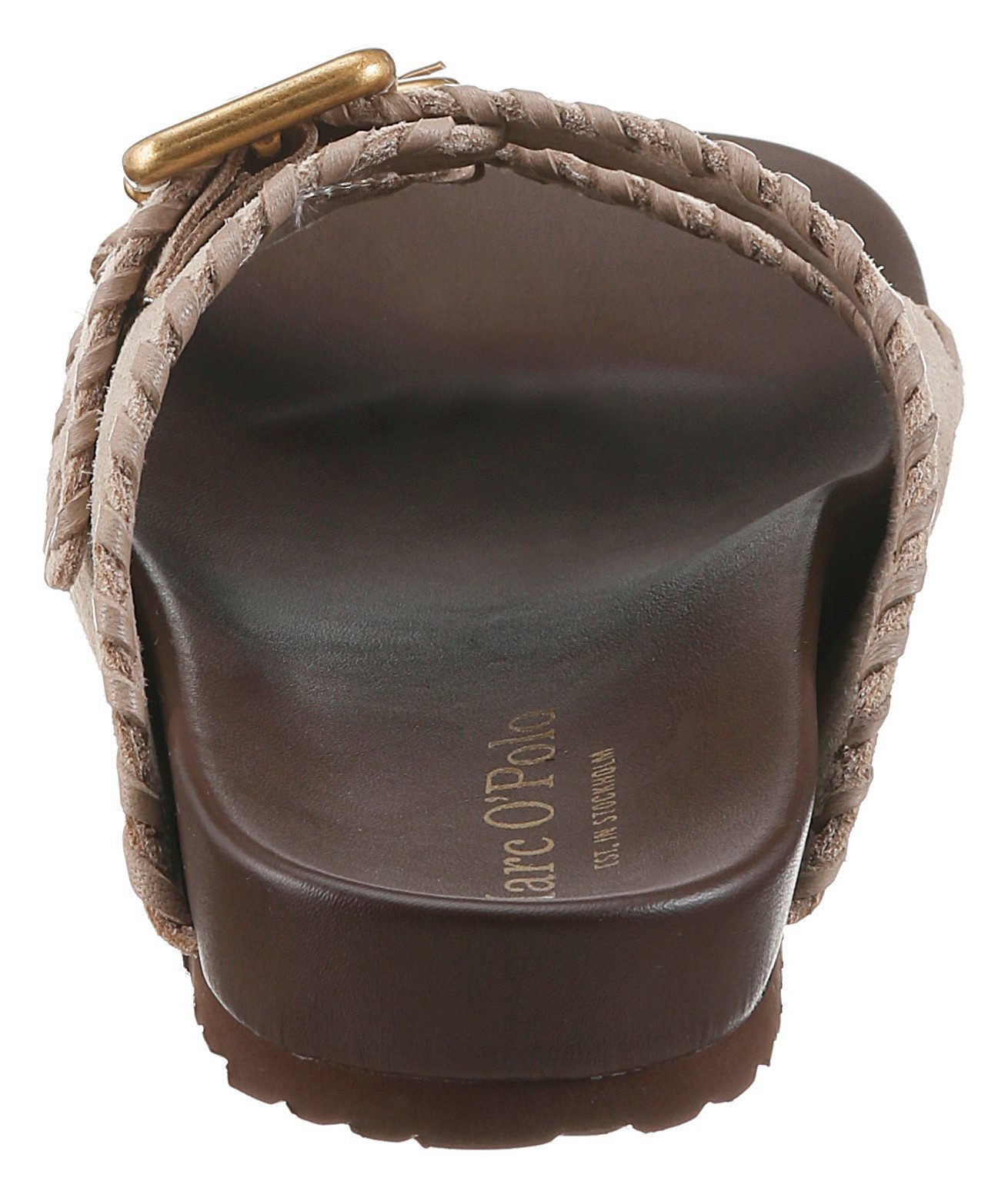 Marc O'Polo Floria Pantolette Sommerschuh, Hausschuh, Strandschuh mit Ziernähten – Bild 2 von 5