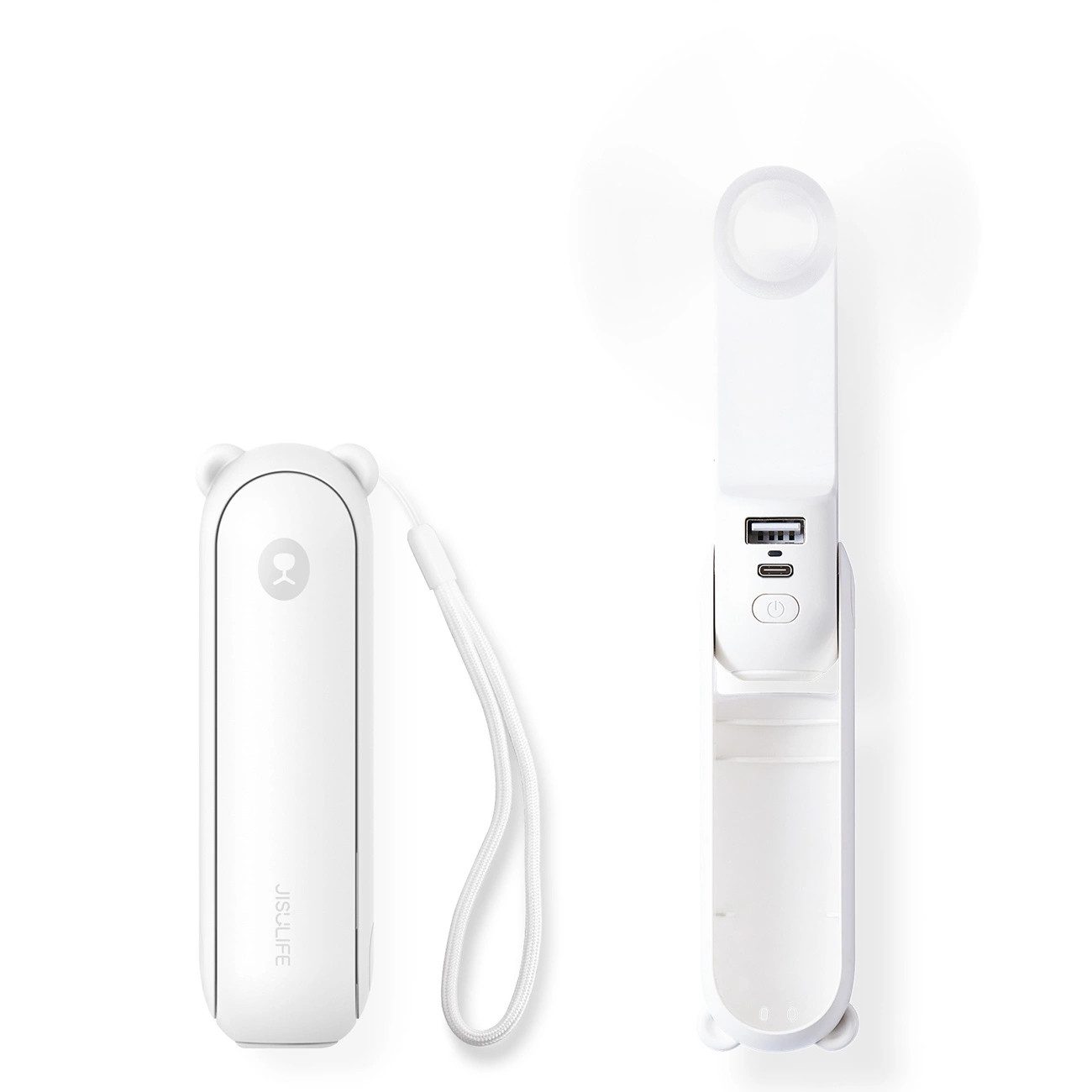 Jisulife Handventilator Life8, 3-in-1: Ventilator, Taschenlampe und Powerbank