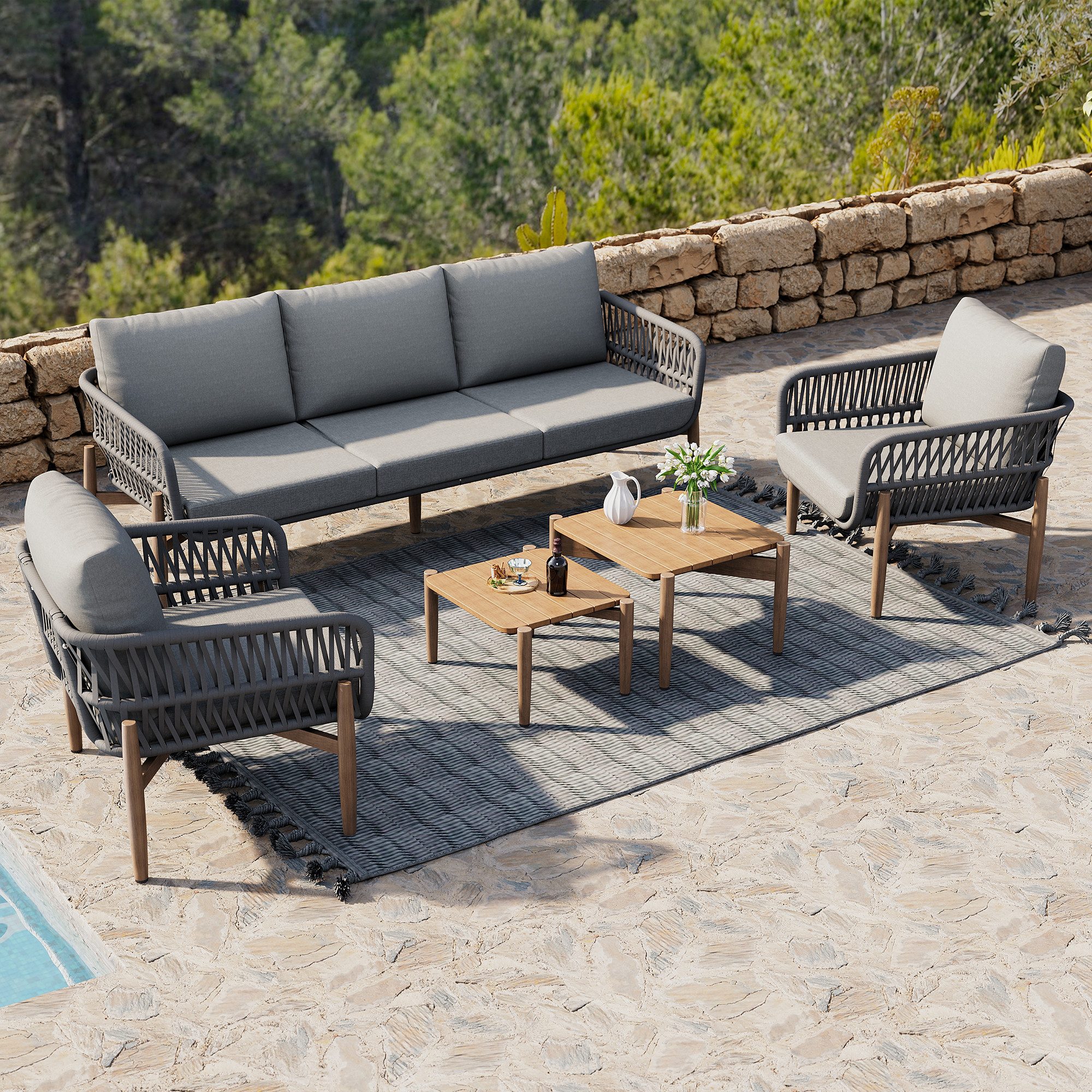 MC Star Gartenlounge-Set Garten Loungesessel Set, günstig online kaufen