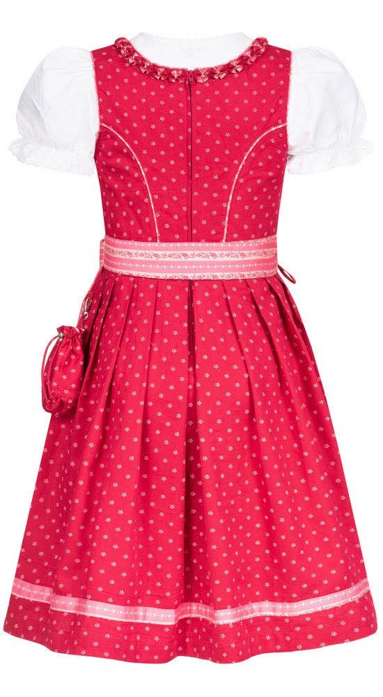 Nübler Dirndl Kinderdirndl 3-teilig Diana in Beere von Nübler - Rocklänge knielang 2 teiliges Set aus Damen Dirndl und Schürze, moderne Tracht