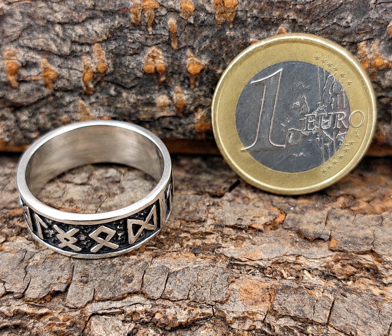 Kiss of Leather Silberring Ring Fingerring Runen Gr. 50-80 Runenring Alphabet Futhark – Bild 2 von 5