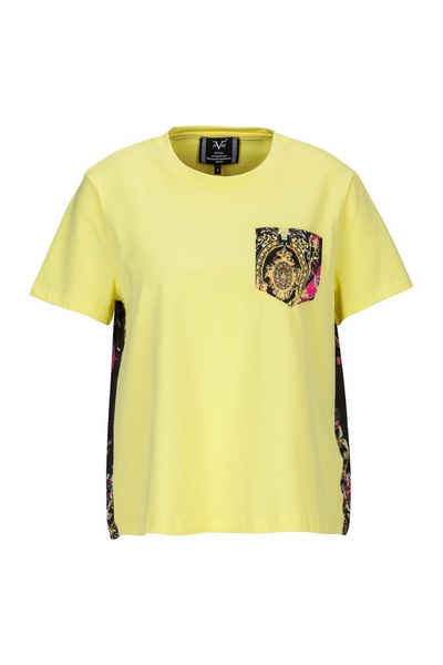 19V69 Italia by Versace Oversize-Shirt TABITHA "Damen T-Shirt mit Barockmuster-Tasche - Casual Rundhalsshirt (XS-XXL)