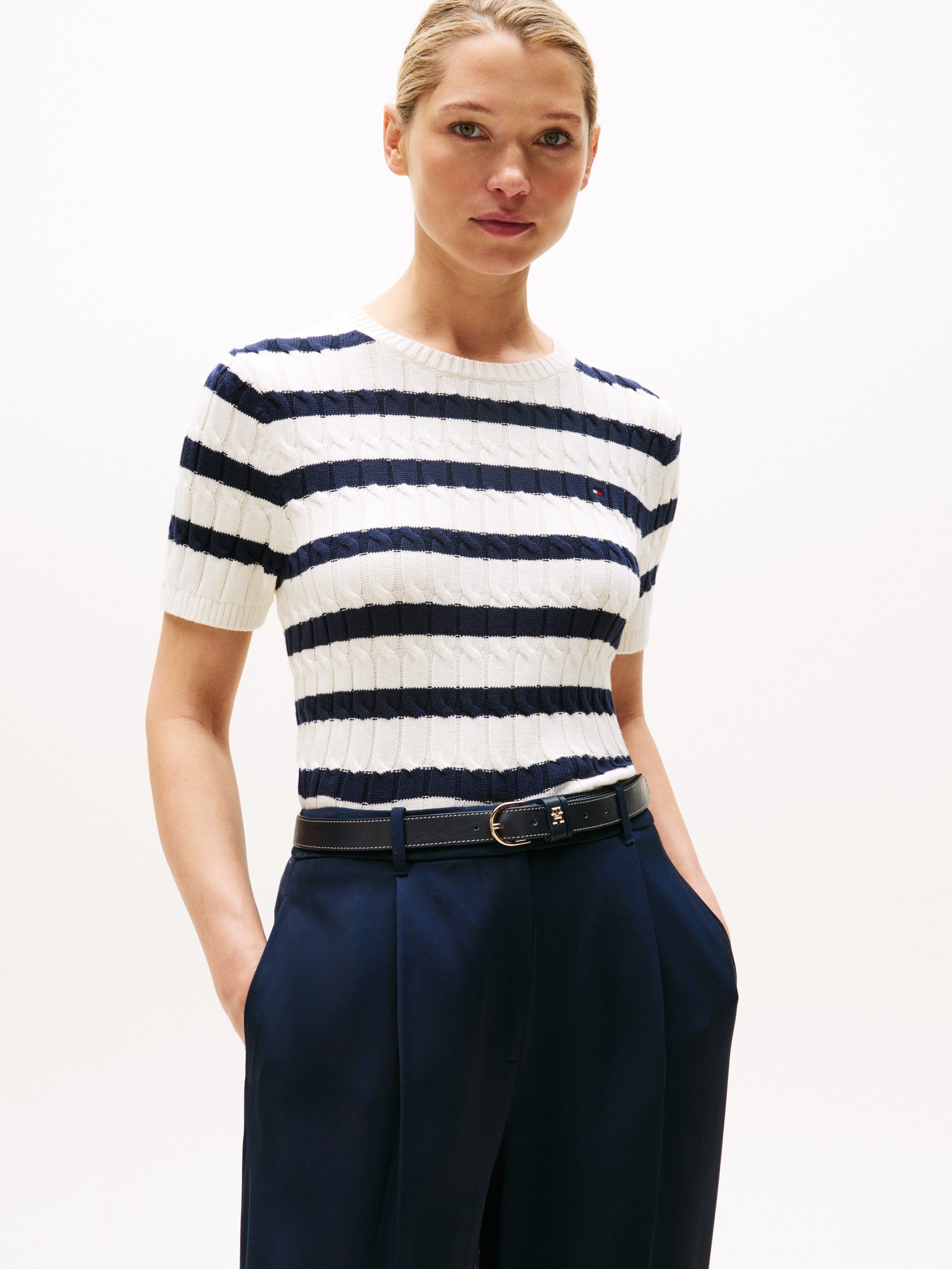 Tommy Hilfiger Strickpullover CO CABLE MID günstig online kaufen
